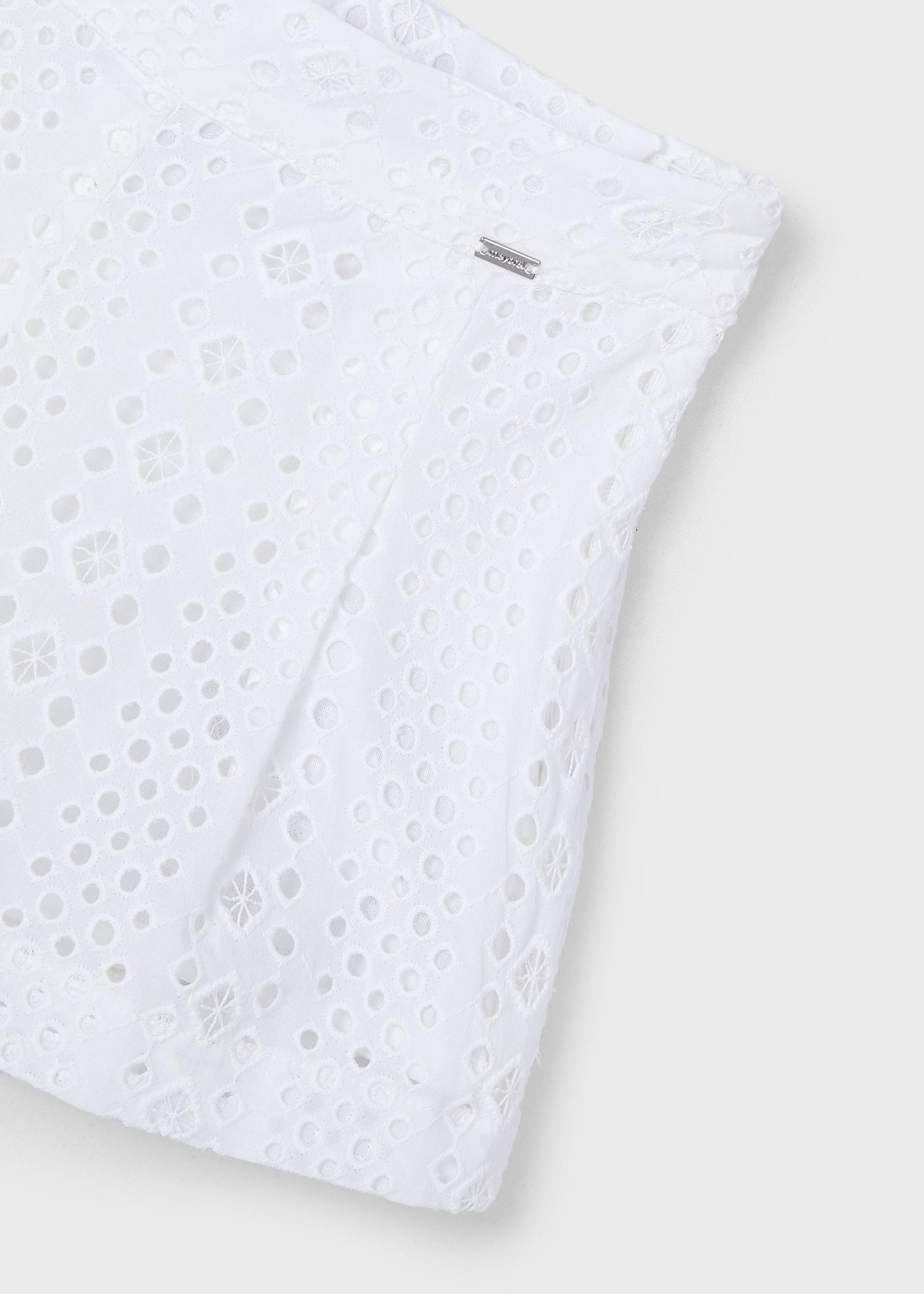 Girl openwork shorts