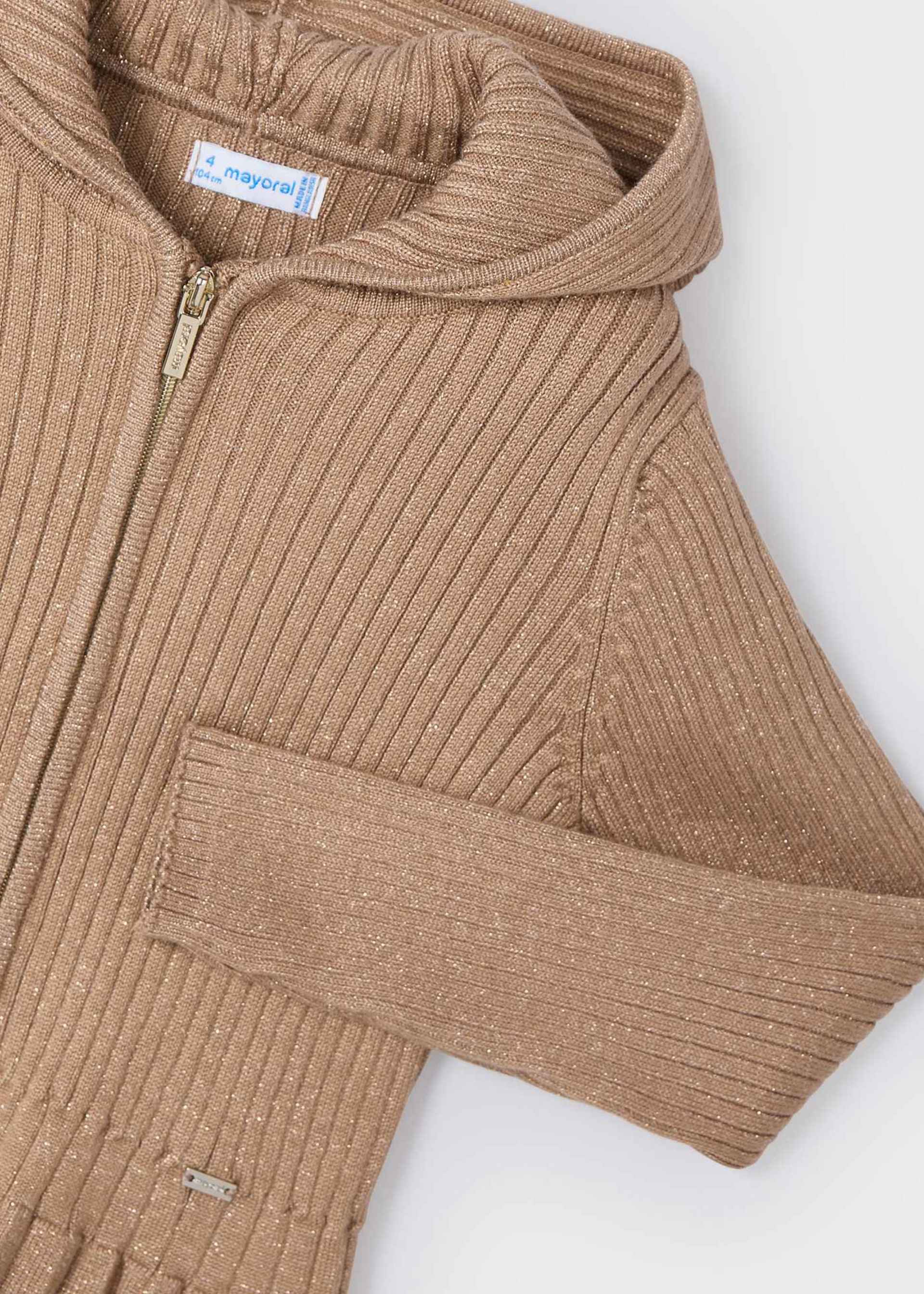 Cardigan à capuche en tricot fille Cardigan à capuche en tricot fille