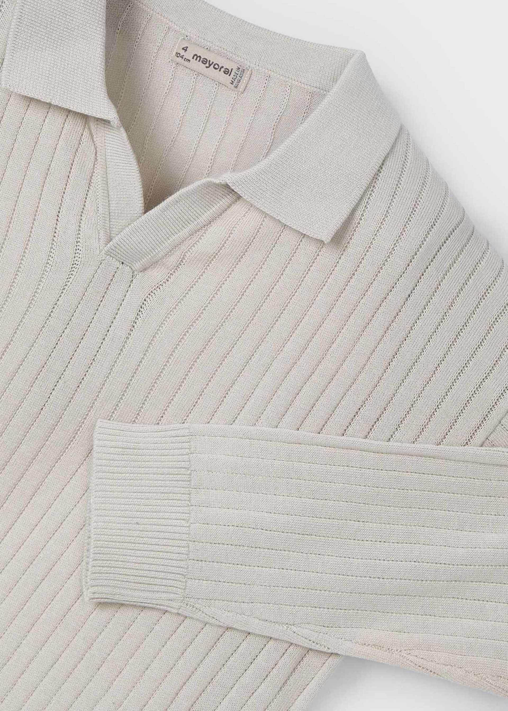 Sweter z kołnierzykiem polo dla chłopca