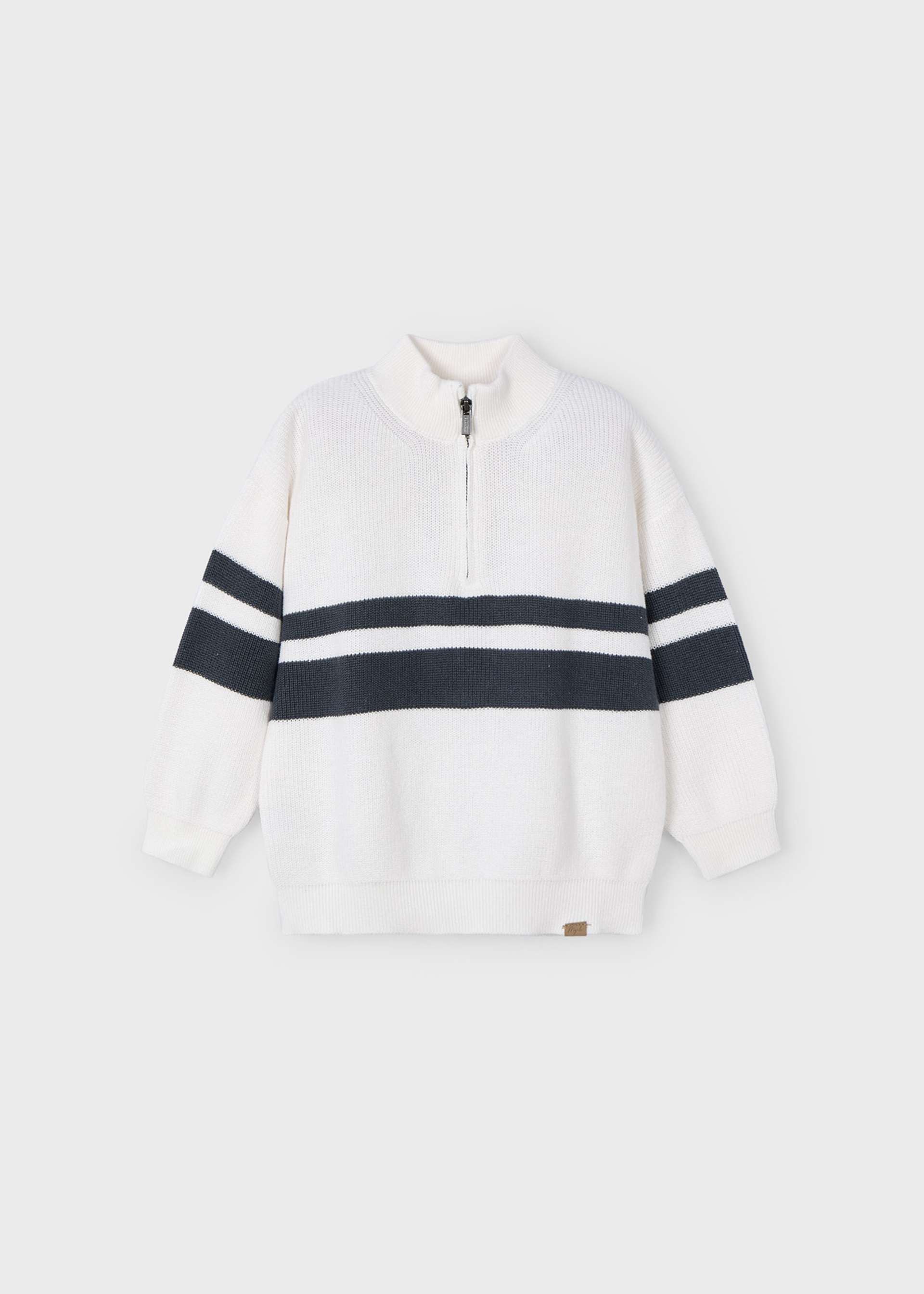 Boy Half-Zip Striped Sweater