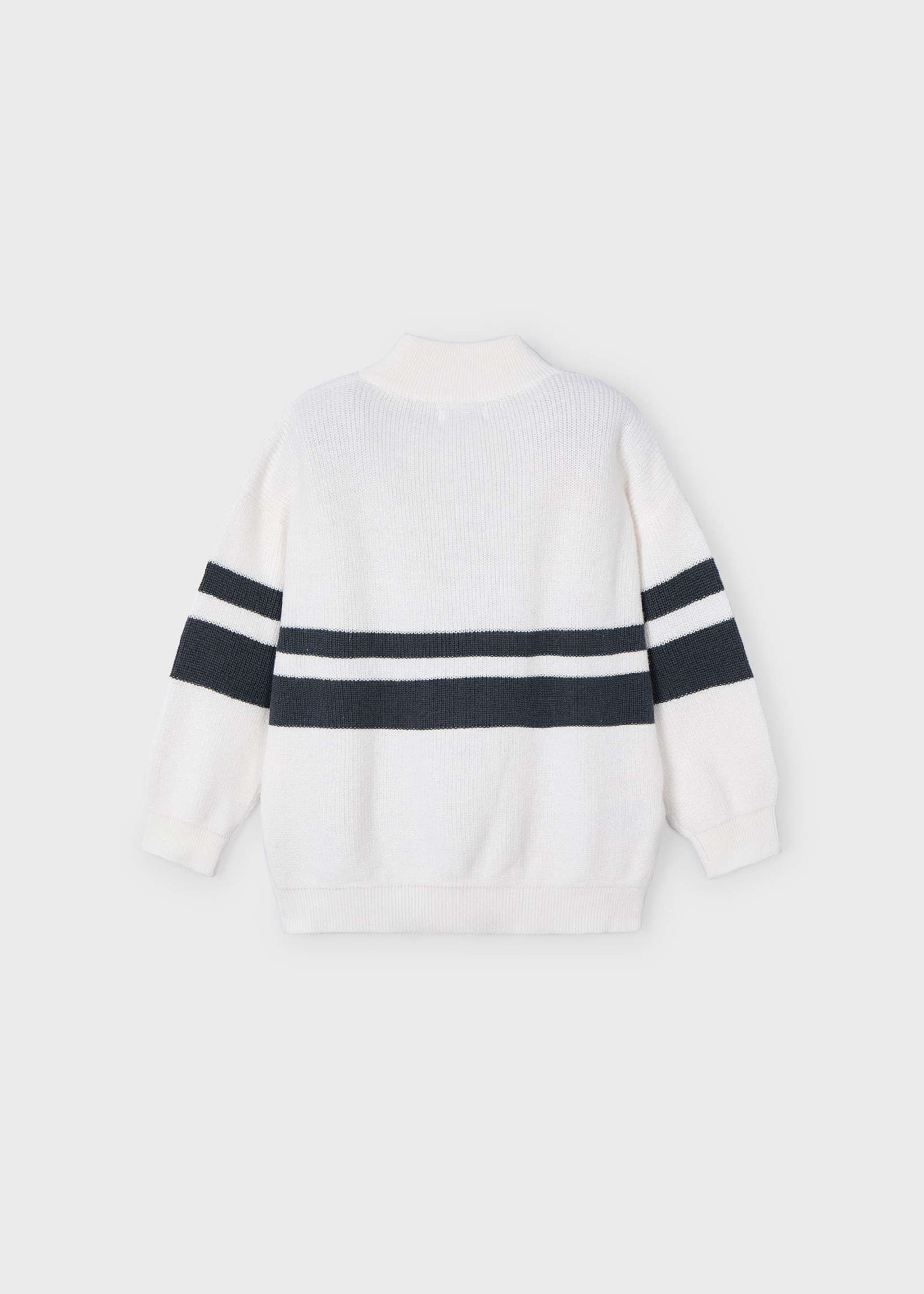 Boy Half-Zip Striped Sweater