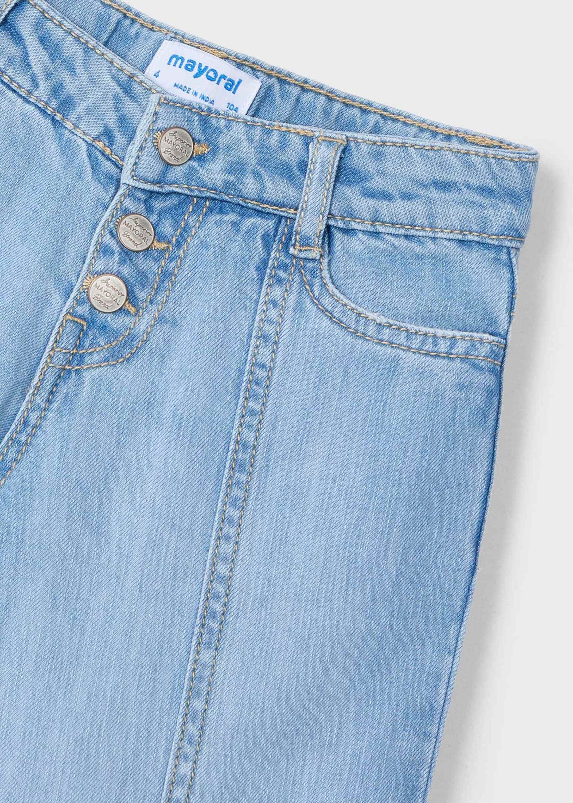 Pantalón de mezclilla ancho niña