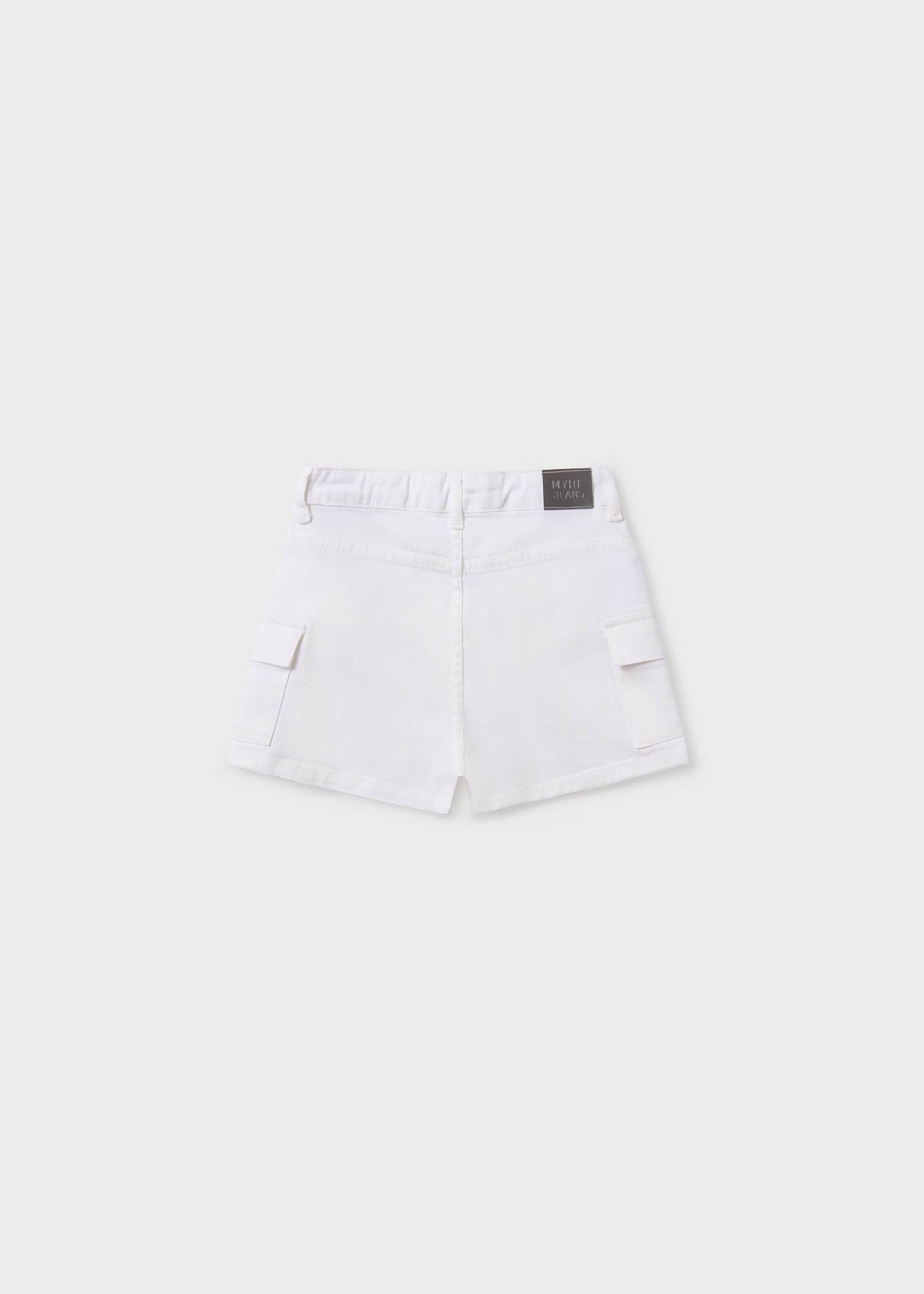 Pantalón corto cargo sarga chica