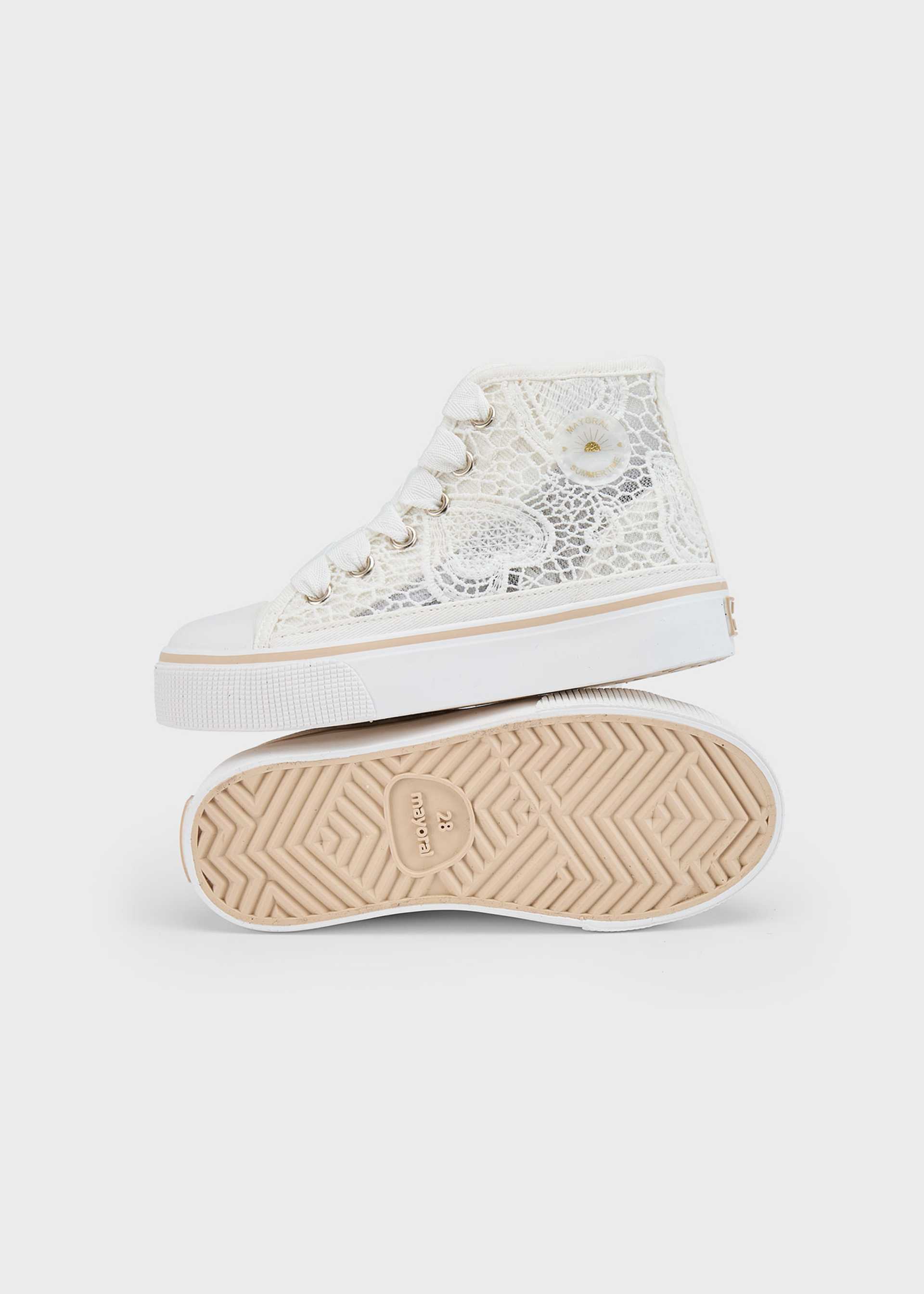 Girl openwork high top trainers Girl openwork high top trainers