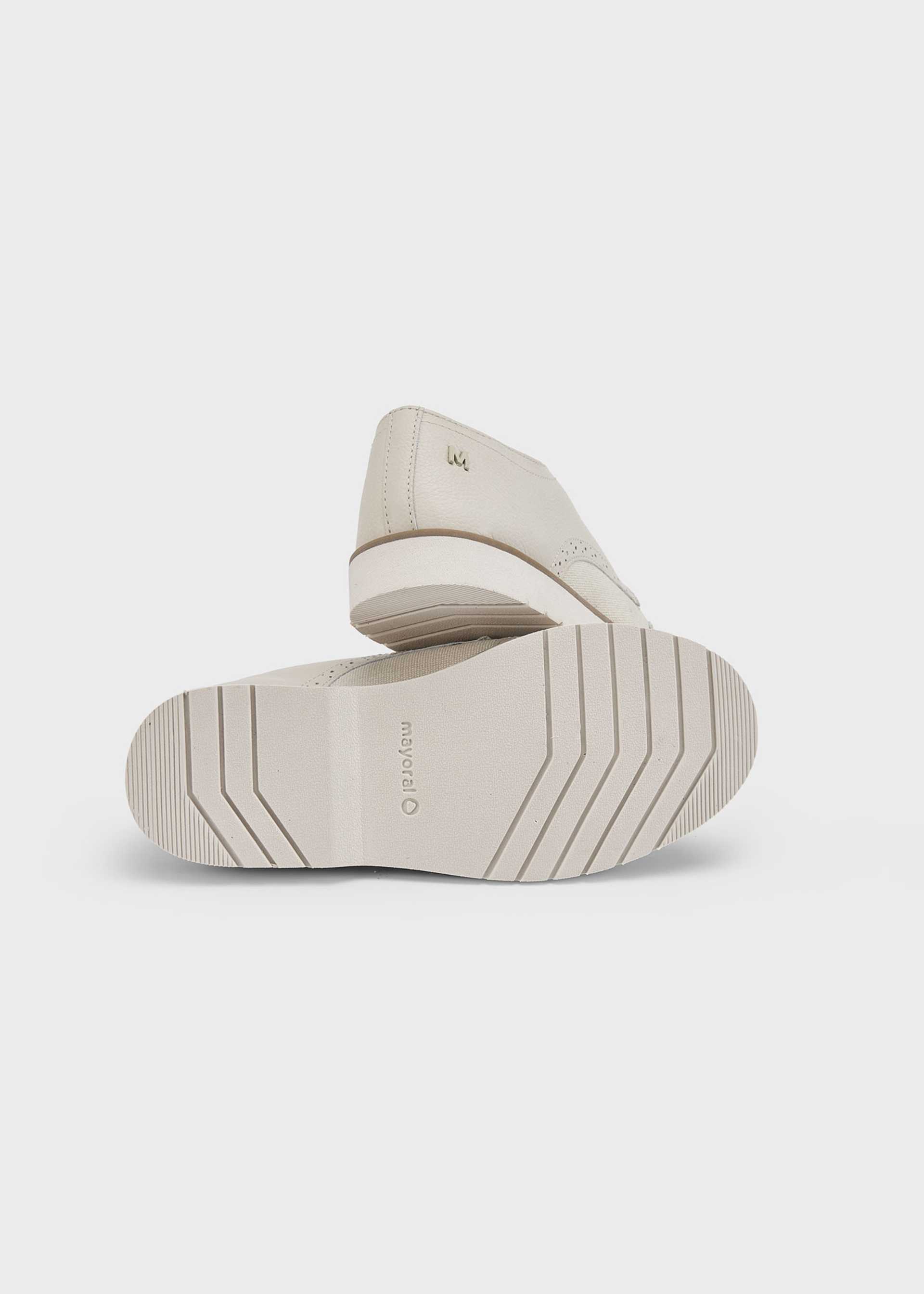 Zapato cordones piel niño