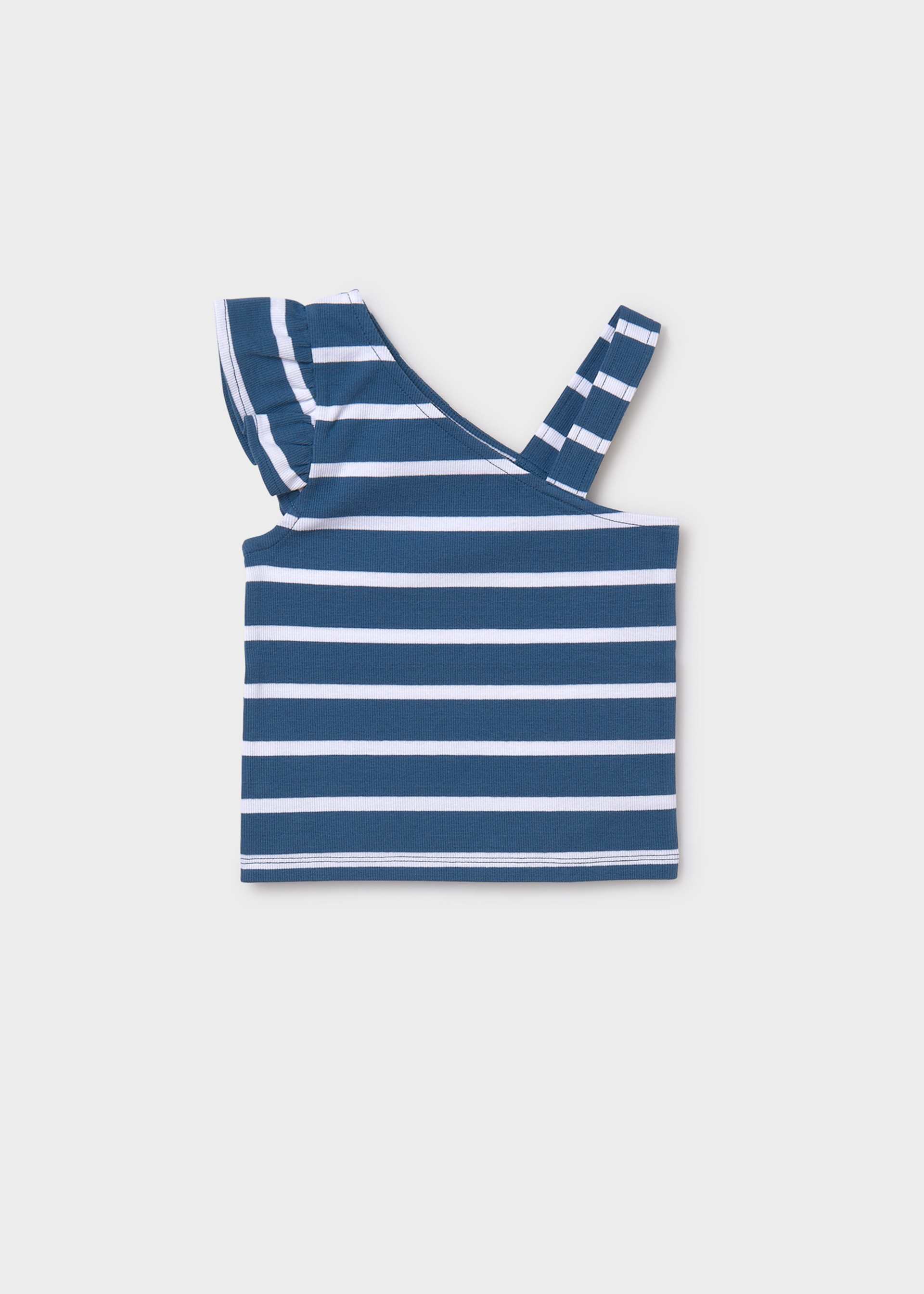 Koszulka asymetryczna w paski dla dziewczynki