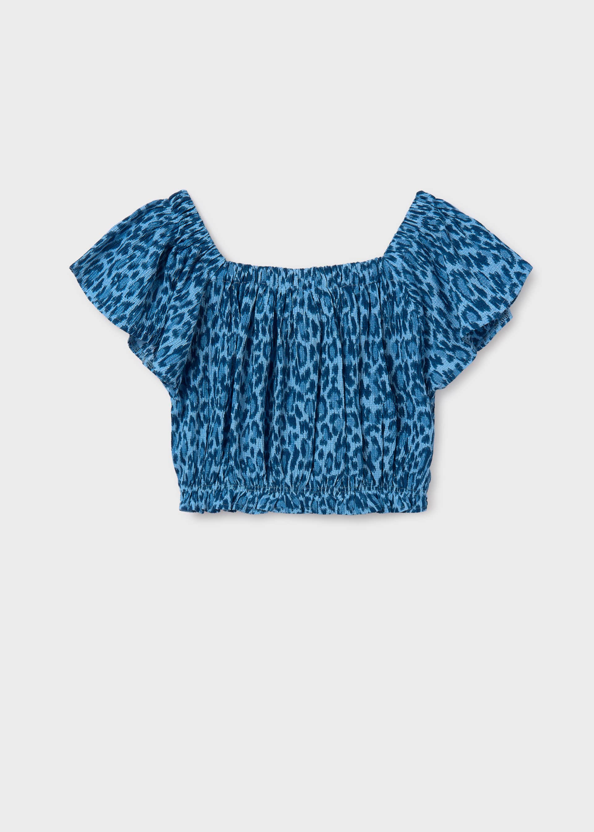 Blouse à imprimé léopard fille