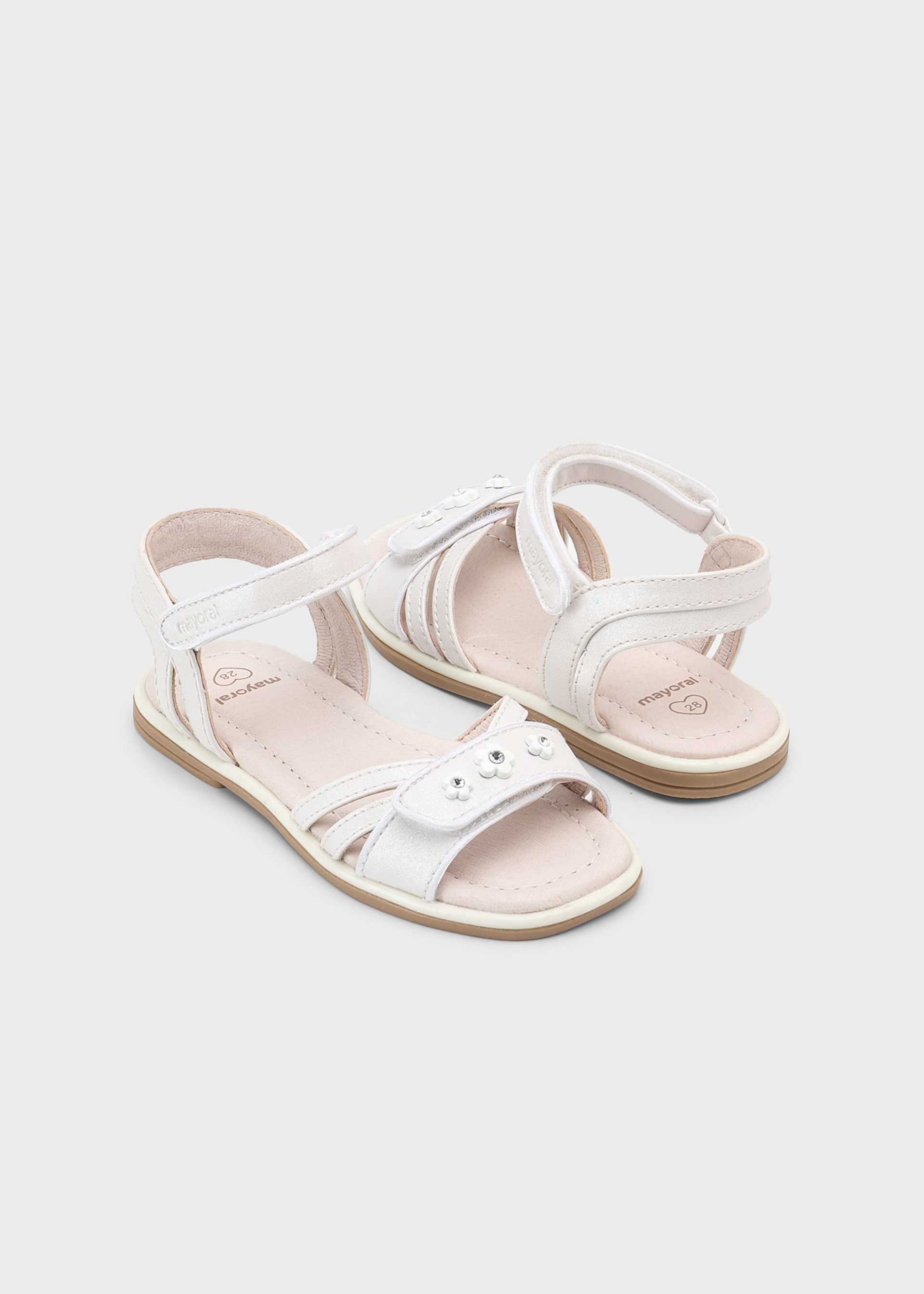 Girl metallic rhinestone sandals Girl metallic rhinestone sandals