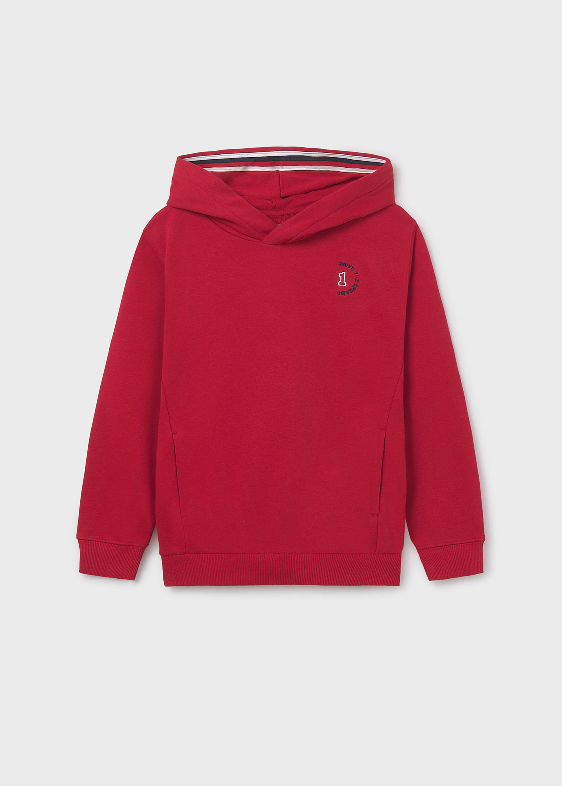 Boy terry hoodie with embroidered back