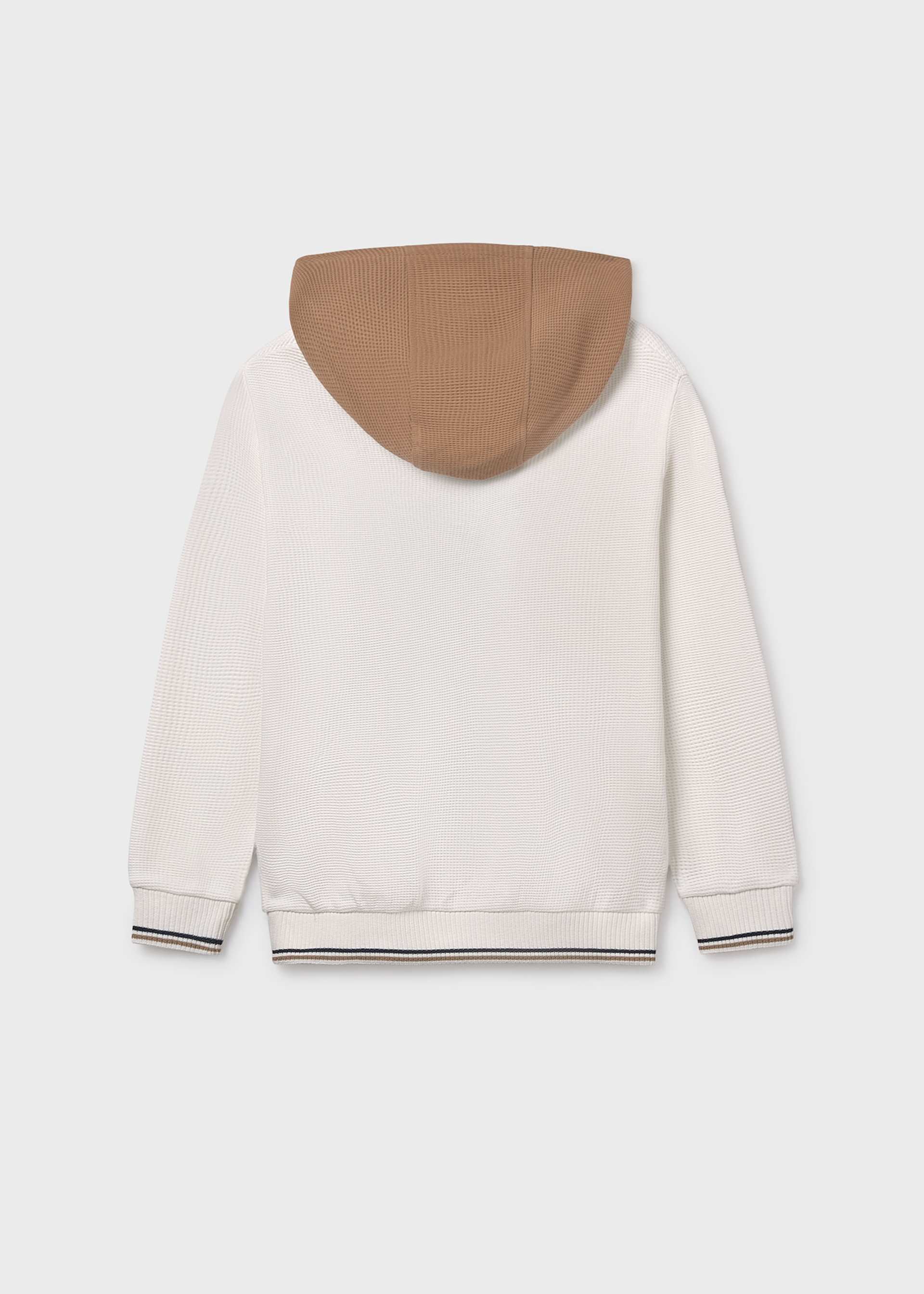 Boy embroidered structured hoodie