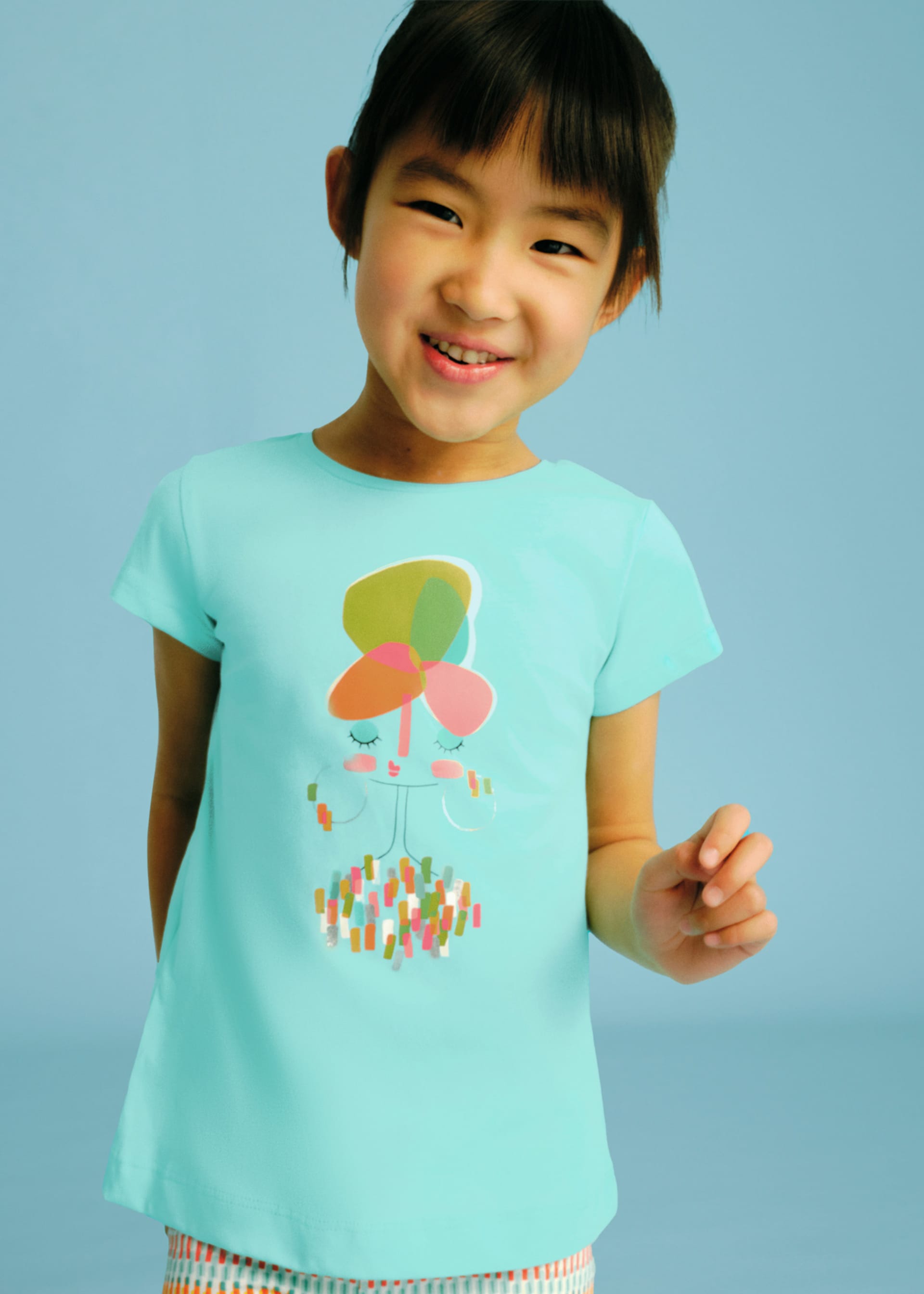 T-Shirt Tüllrüschen Mädchen