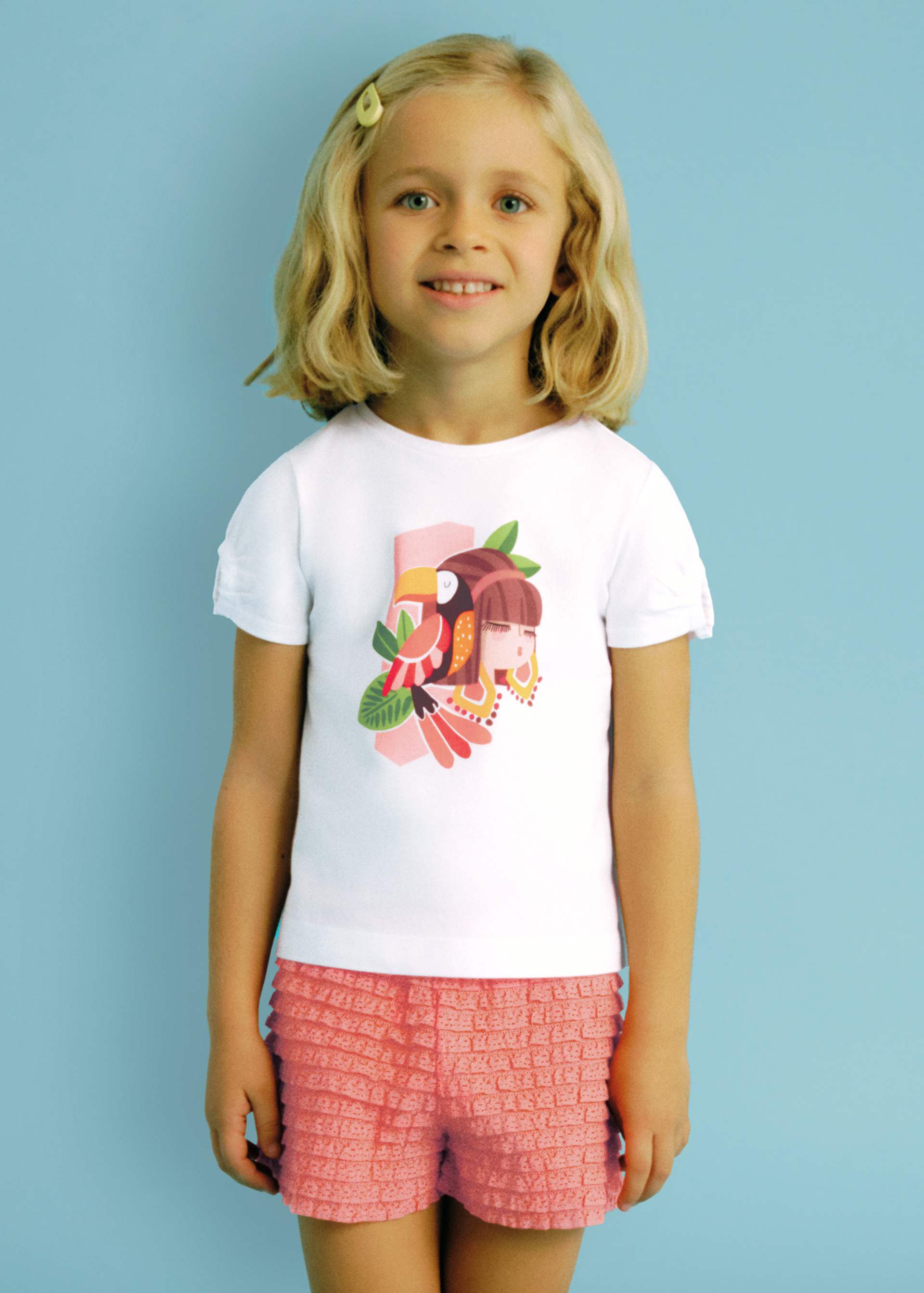 Ensemble short fantaisie et t-shirt fille