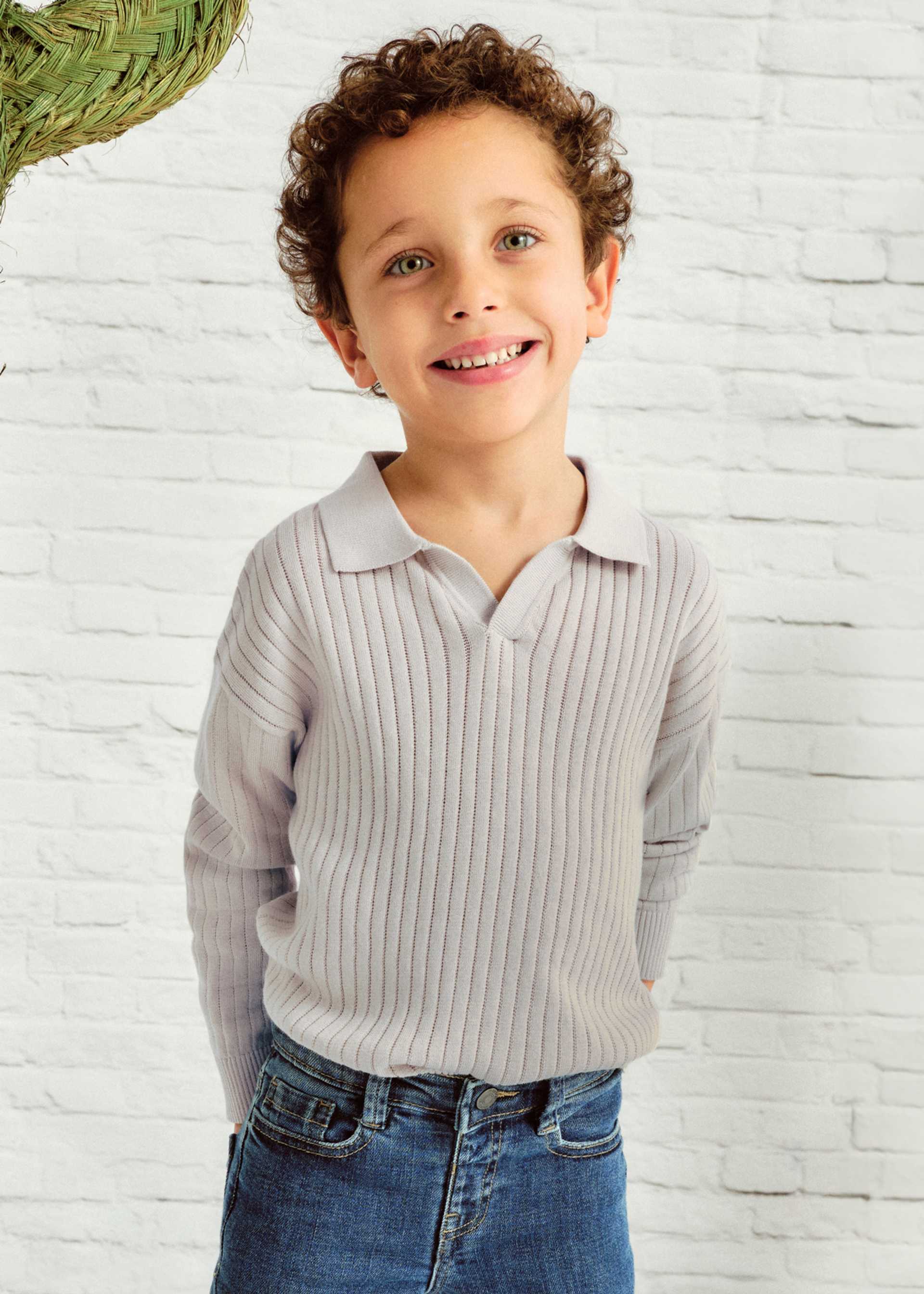 Boy polo neck jumper
