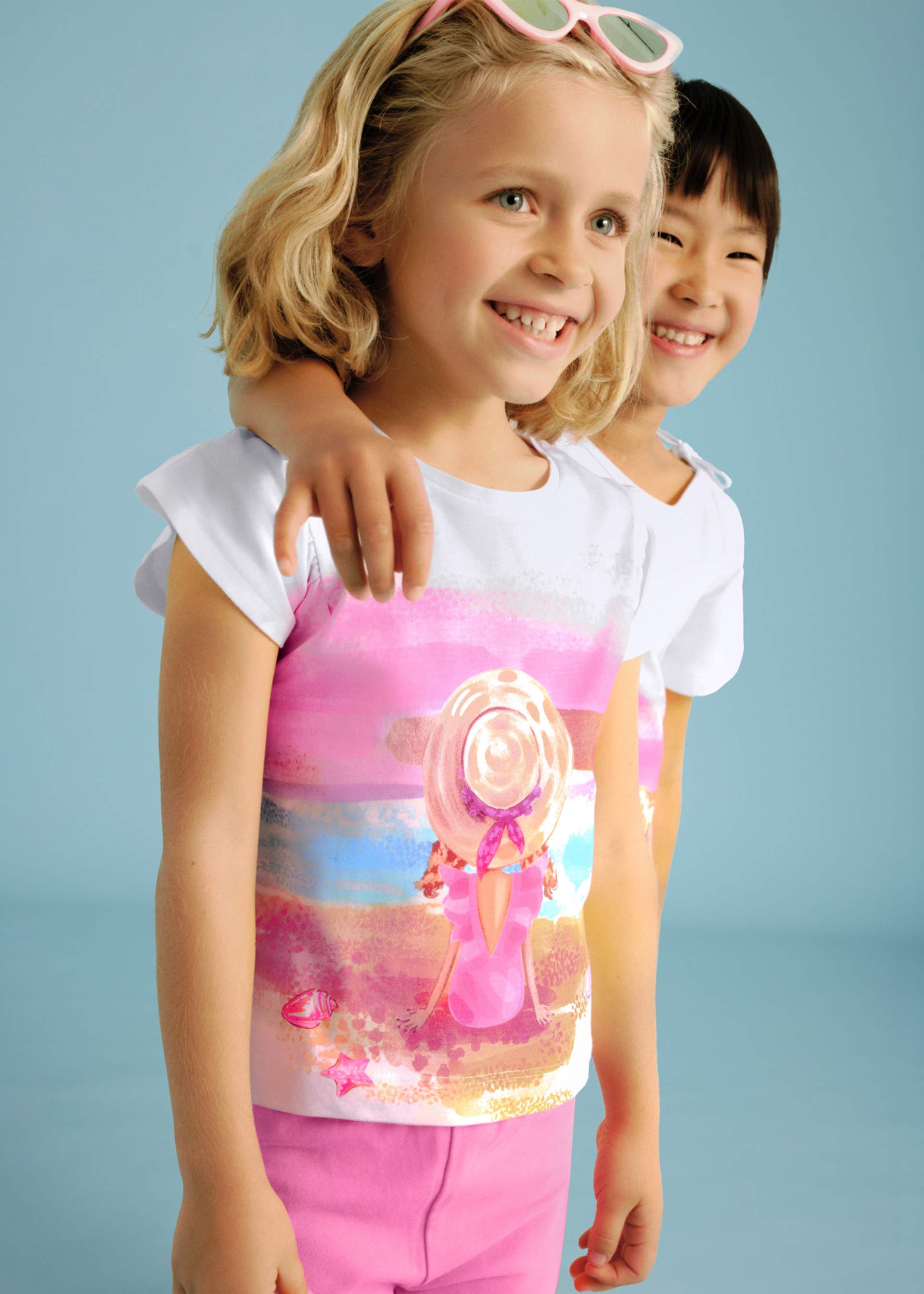 Set colanti si tricou sunset fetita