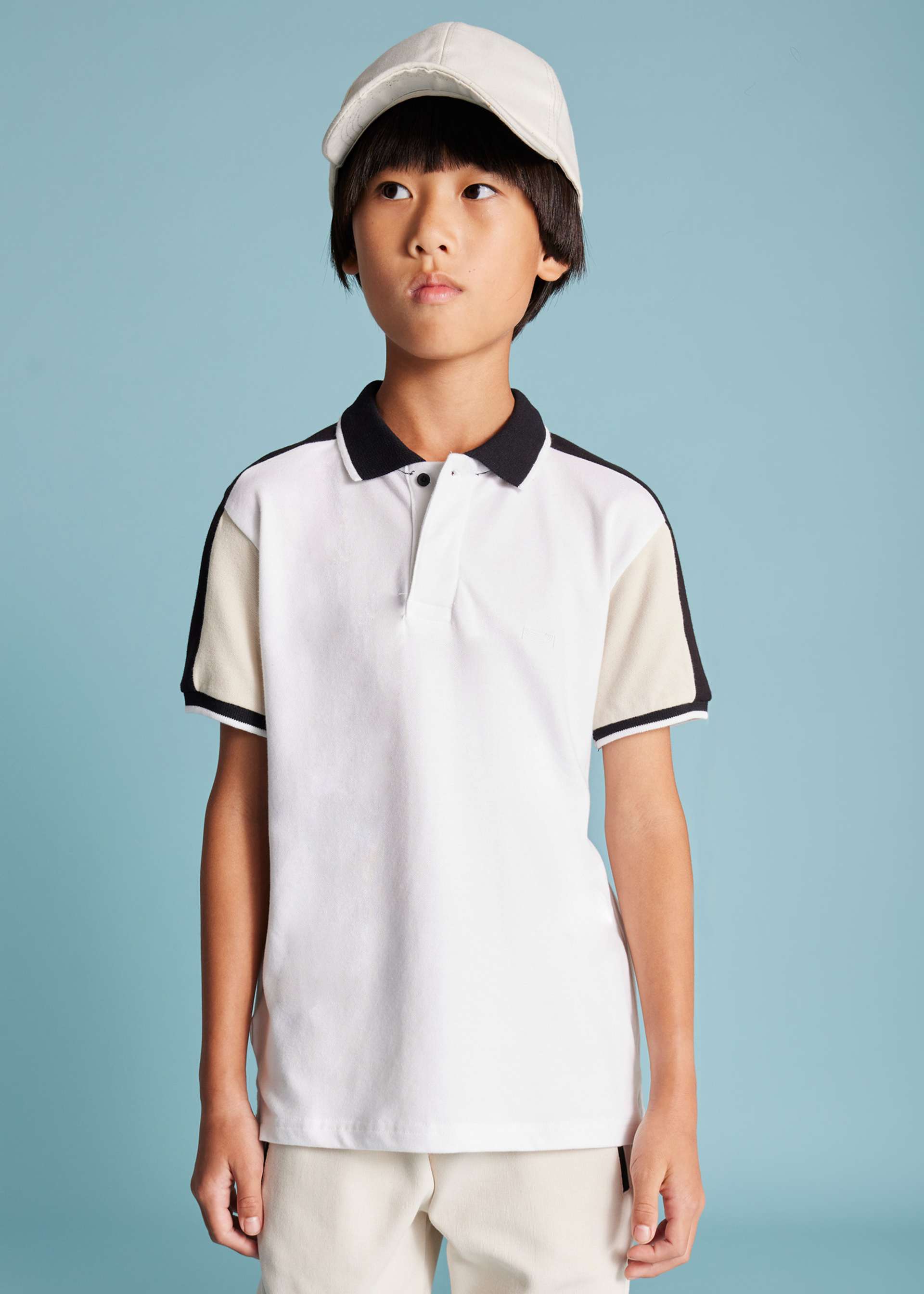 Boy Color Contrast Polo Shirt