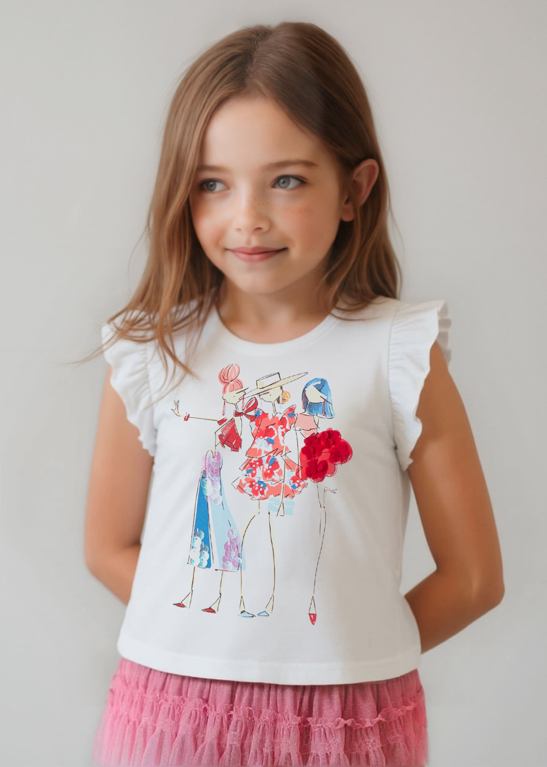 Girl T-Shirt with Applique