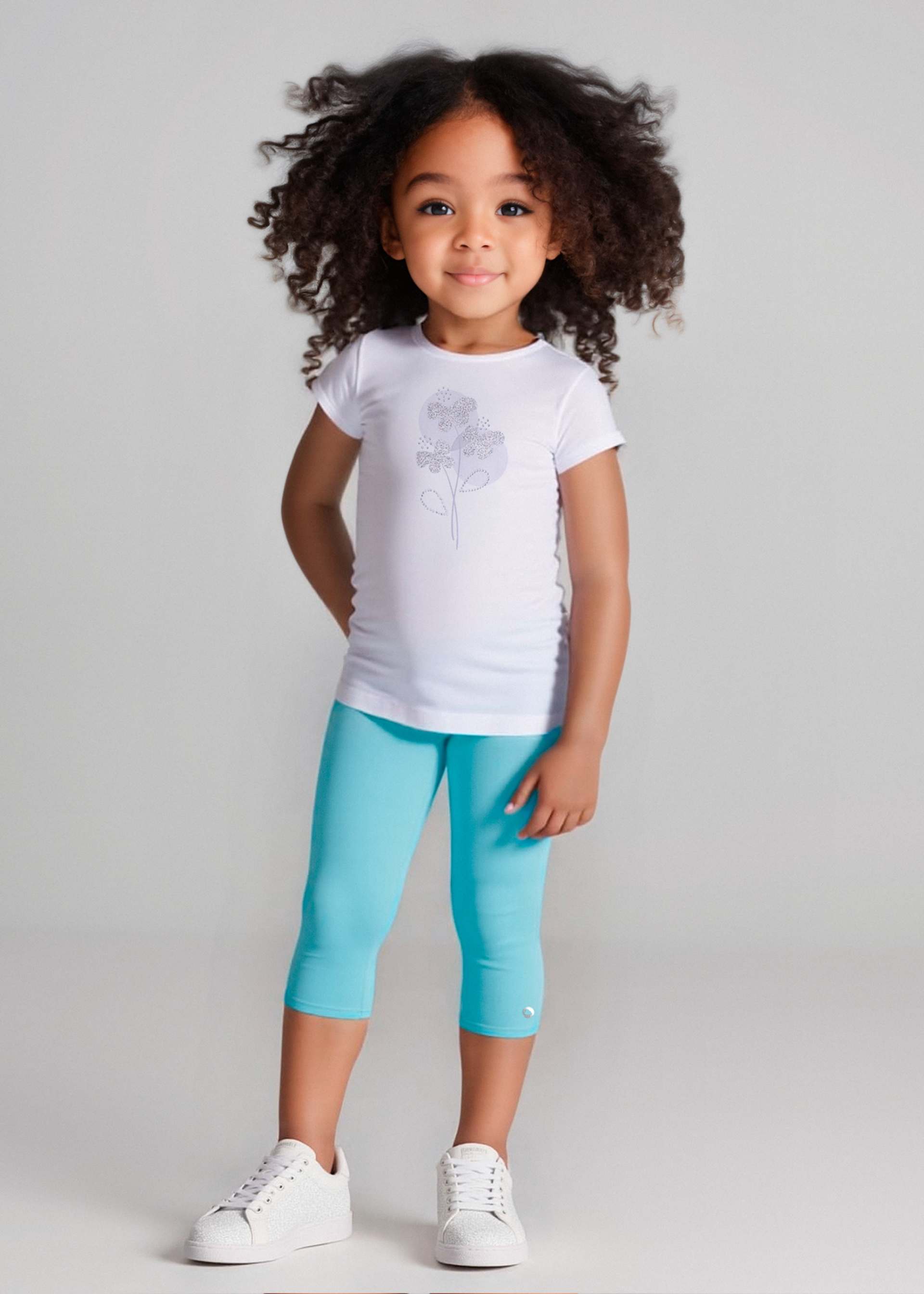 Leggings a tre quarti basico bambina