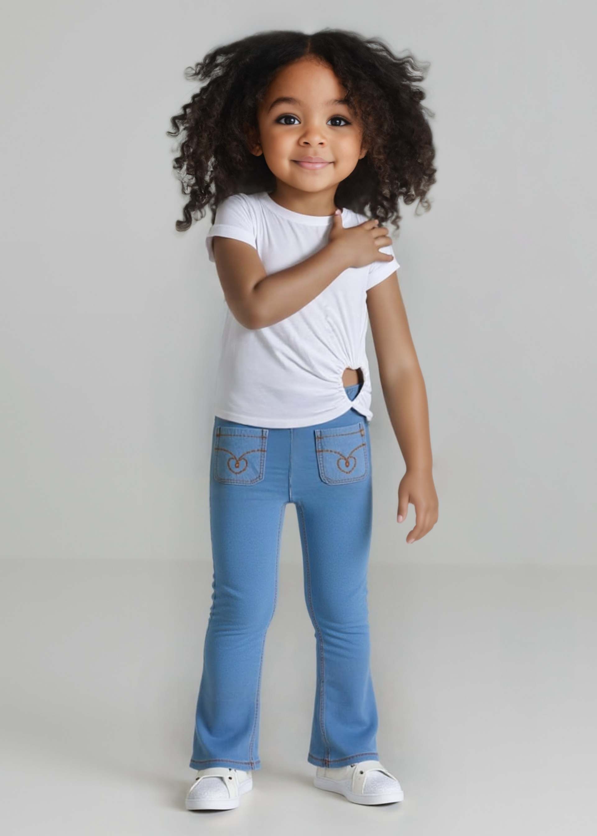 Leggings jeans a campana  bambina