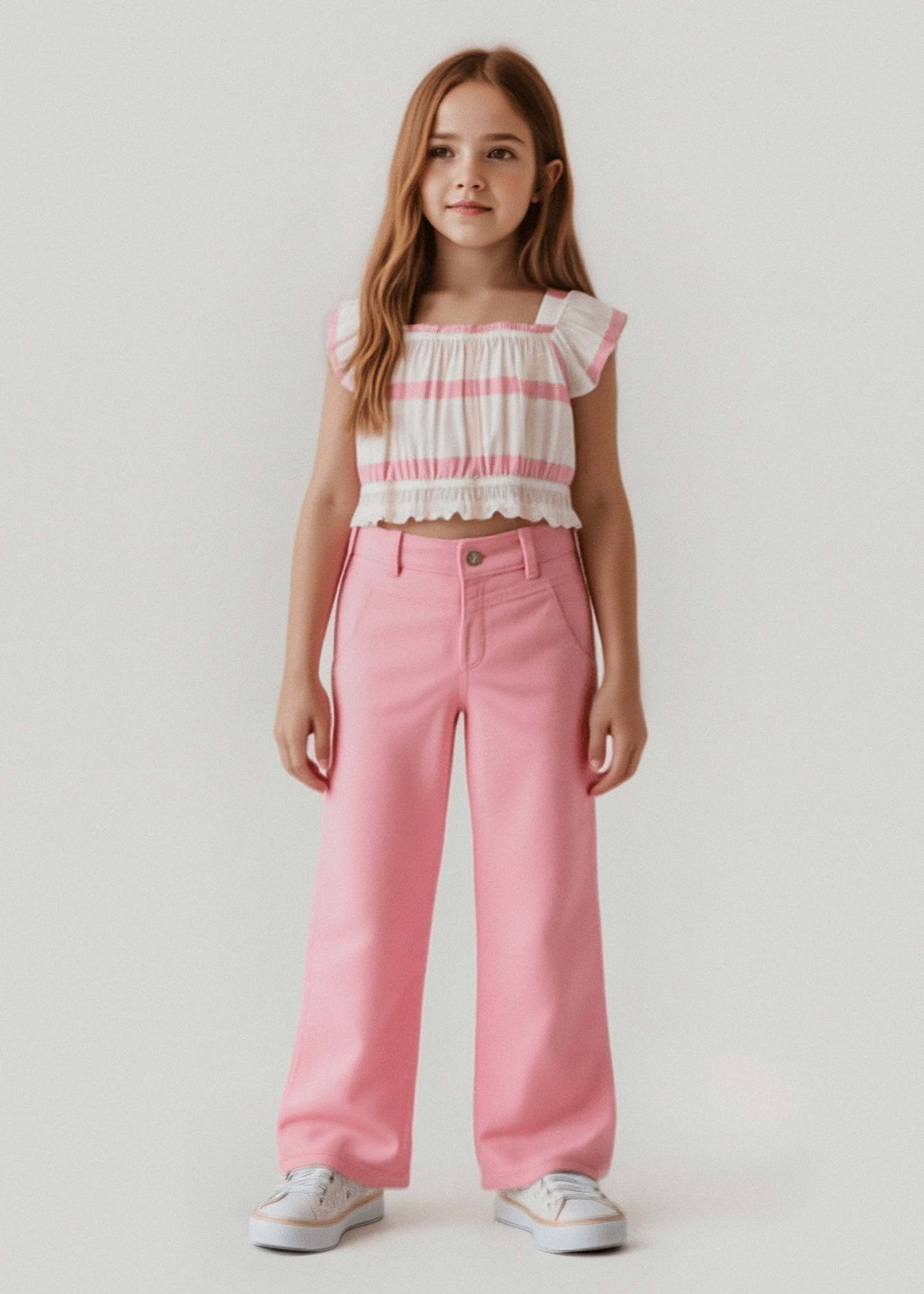 Girl wide fit twill trousers Girl wide fit twill trousers