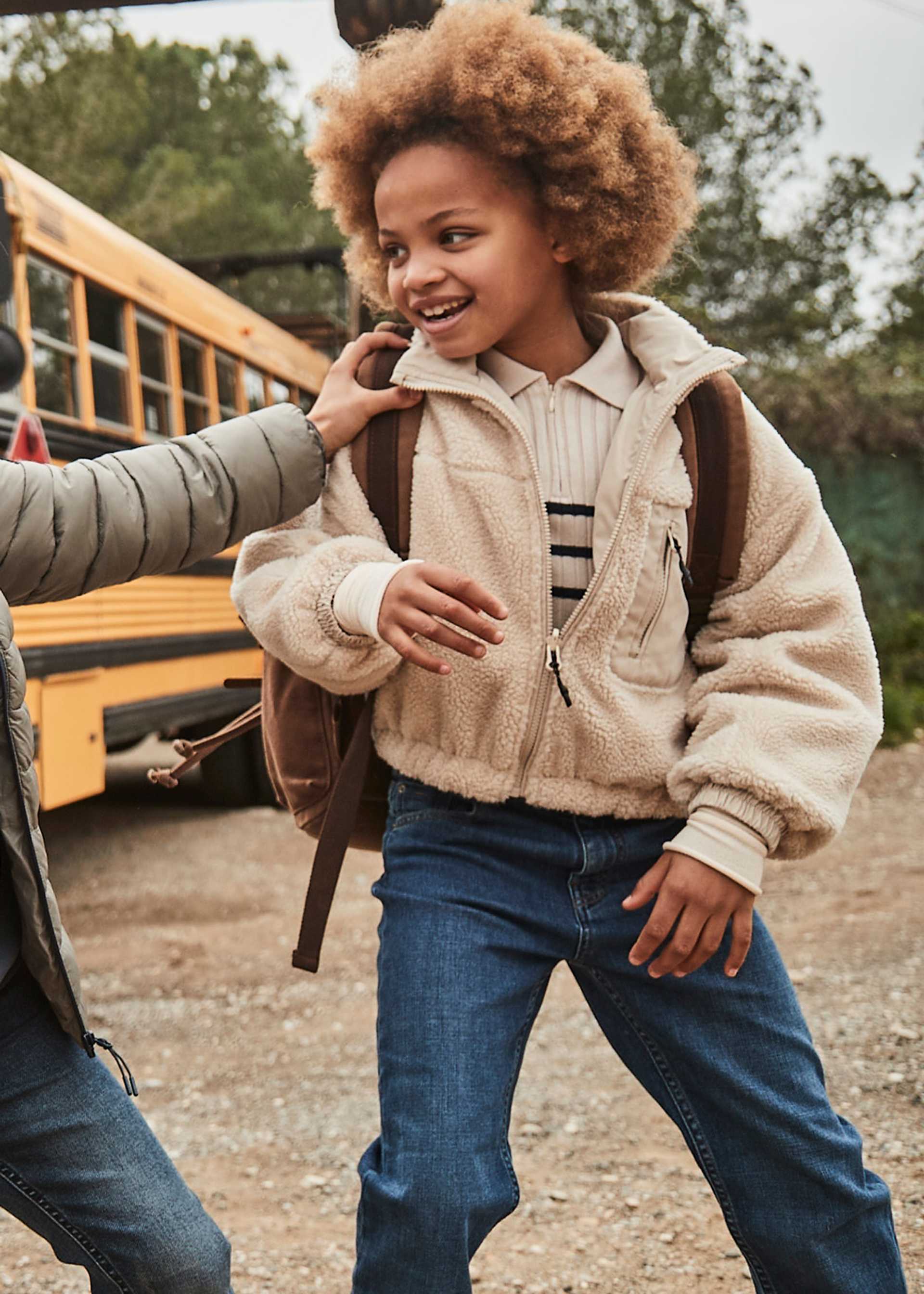 Pantalon évasé en denim basique fille