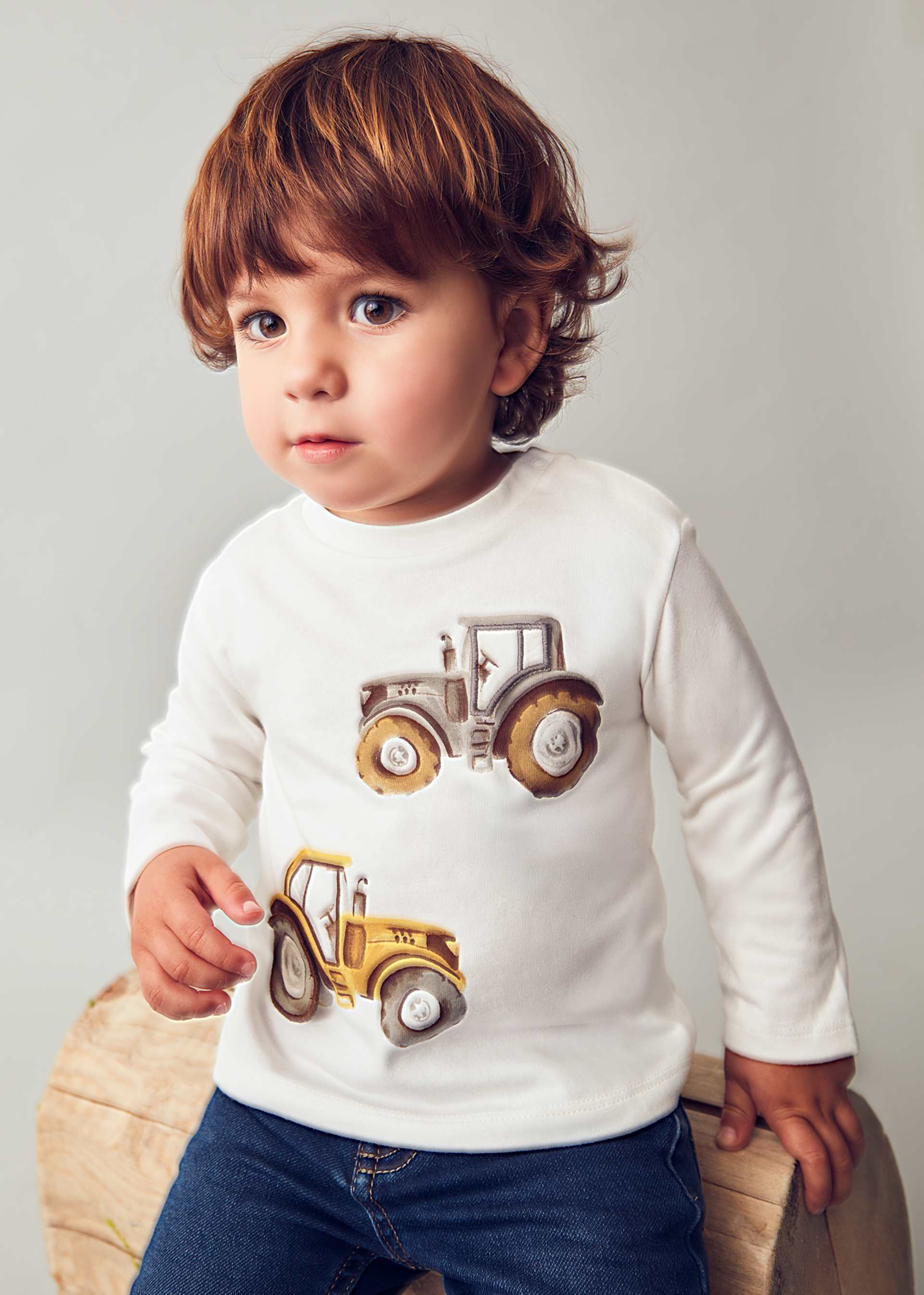 Playera interactiva tractor bebé
