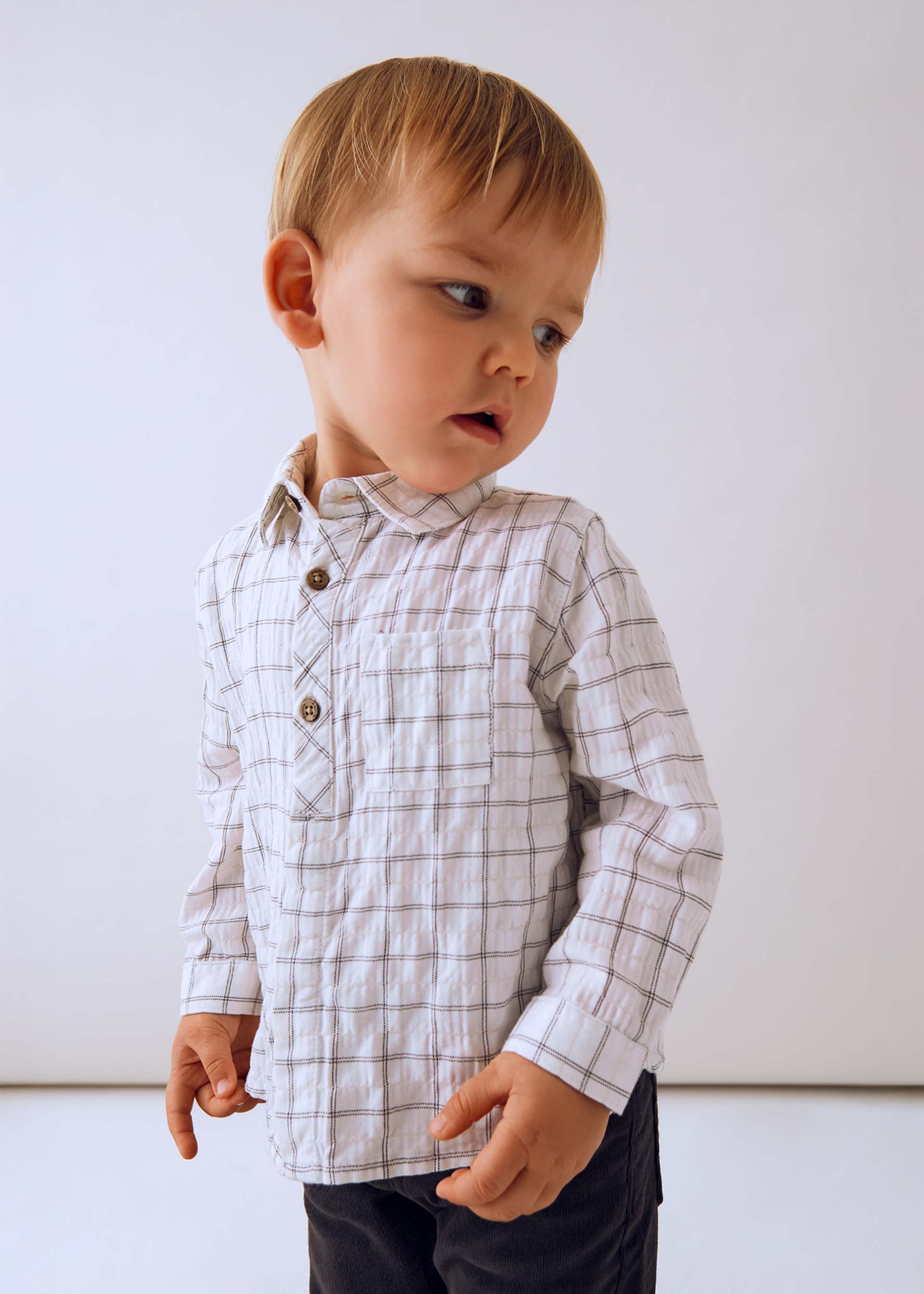 Chemise à carreaux bébé