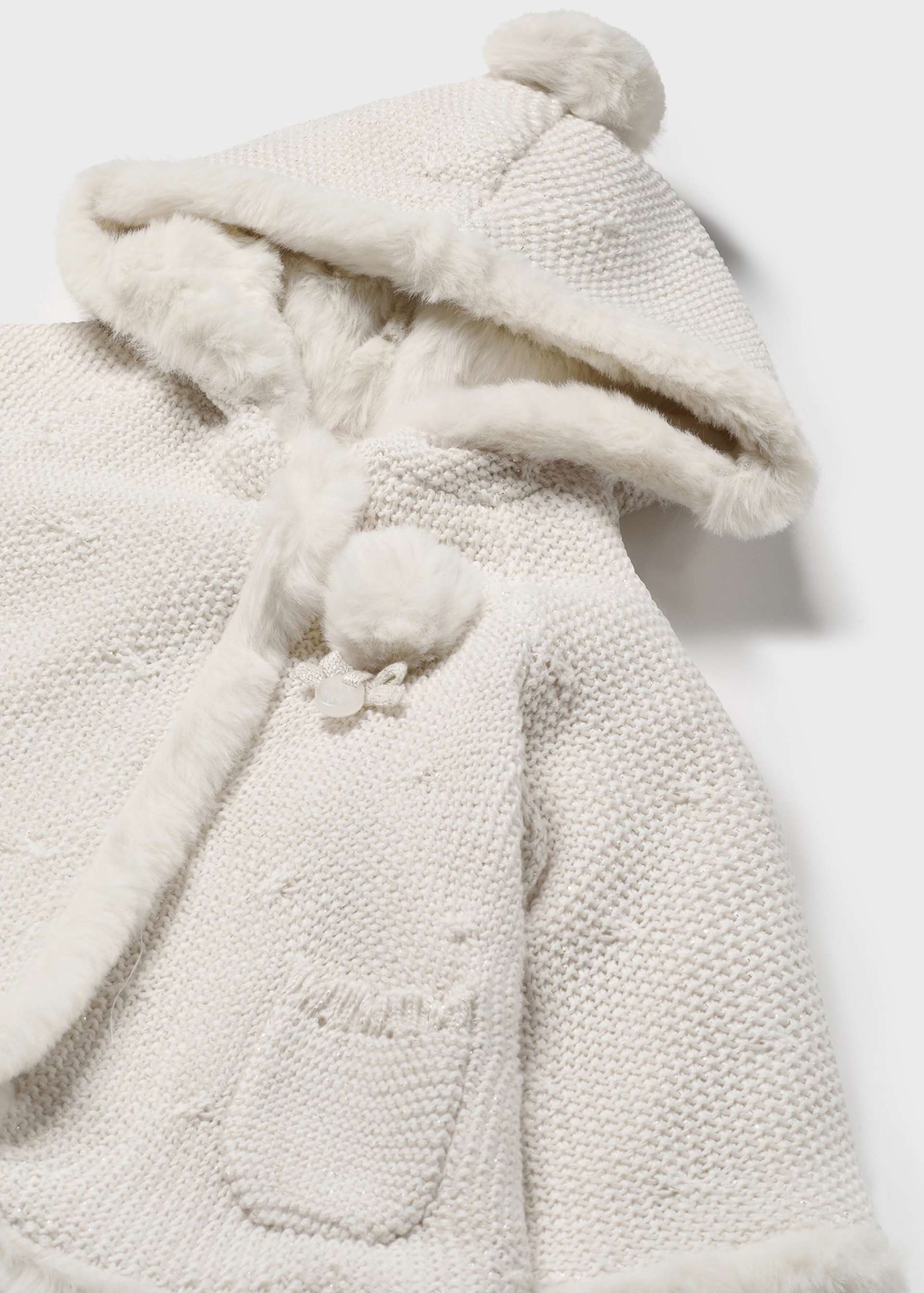Chaqueta tricot con pelo recién nacida Chaqueta tricot con pelo recién nacida