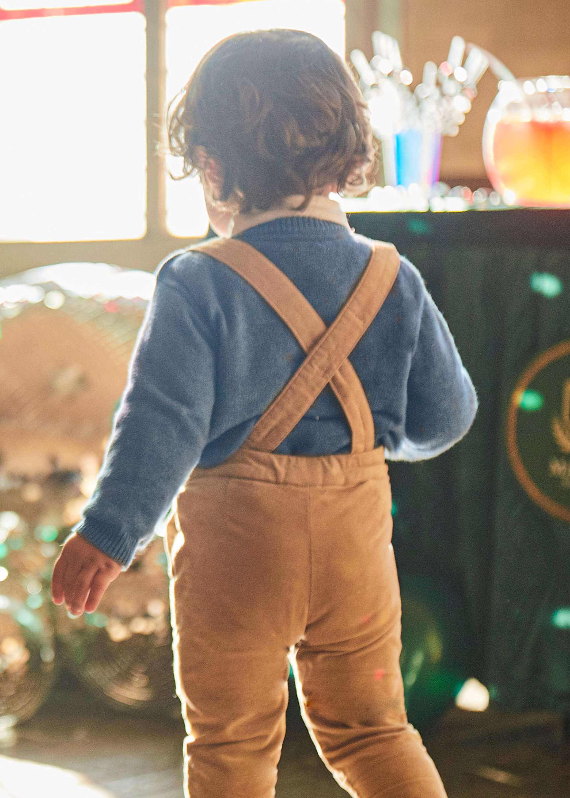Pantalone lungo con bretelle neonato