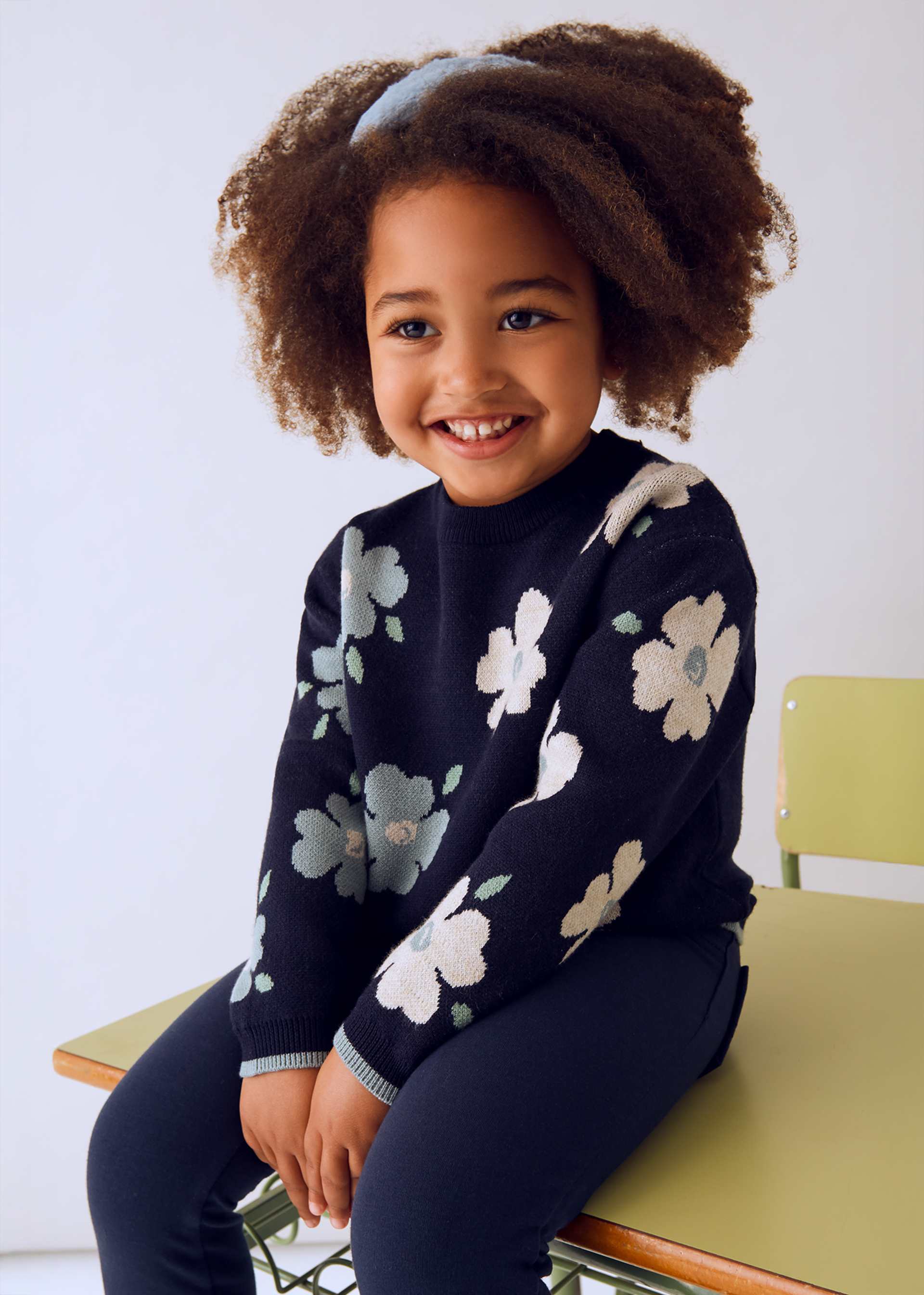 Girls jacquard jumper
