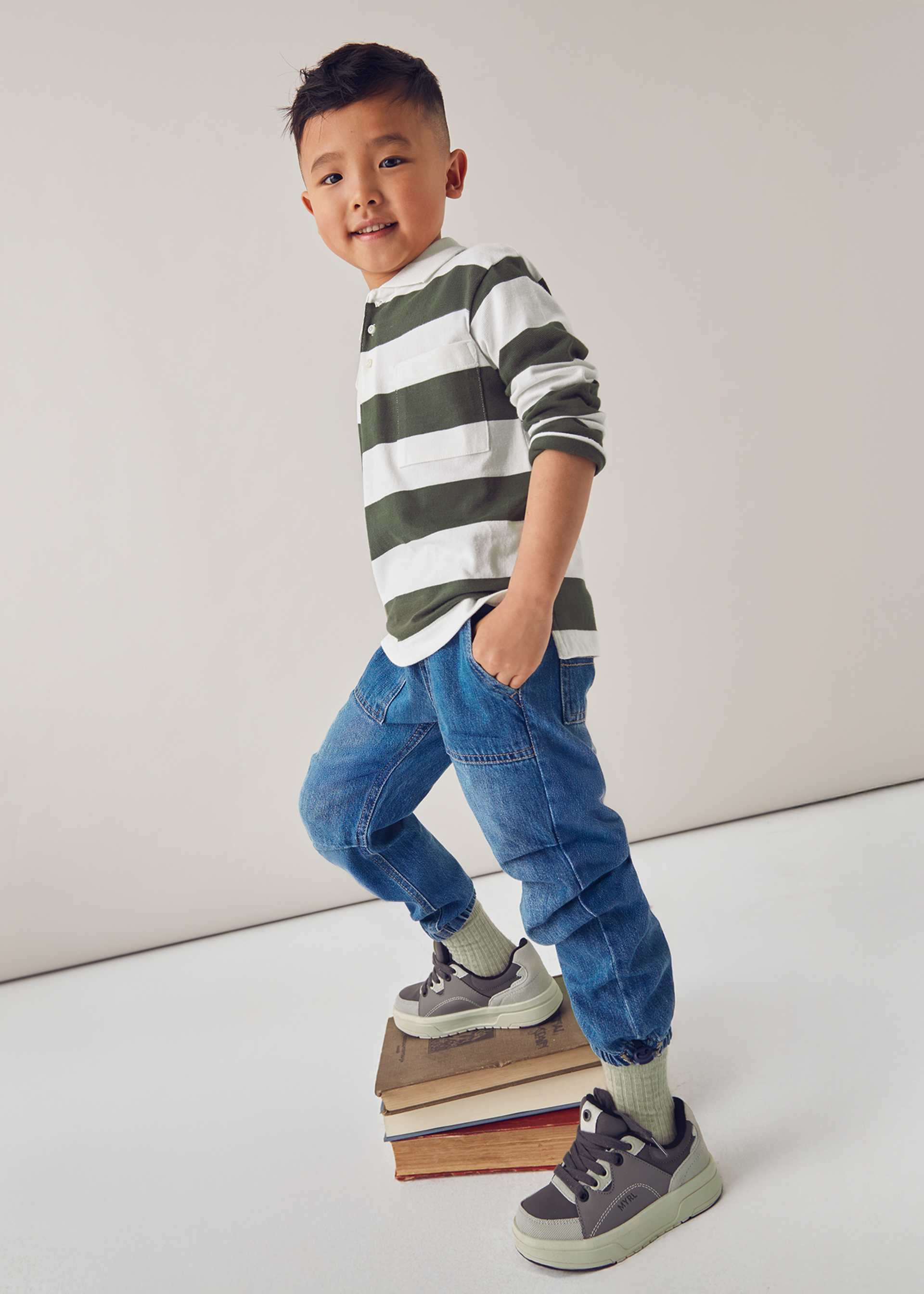 Pantalón vaquero parachute niño