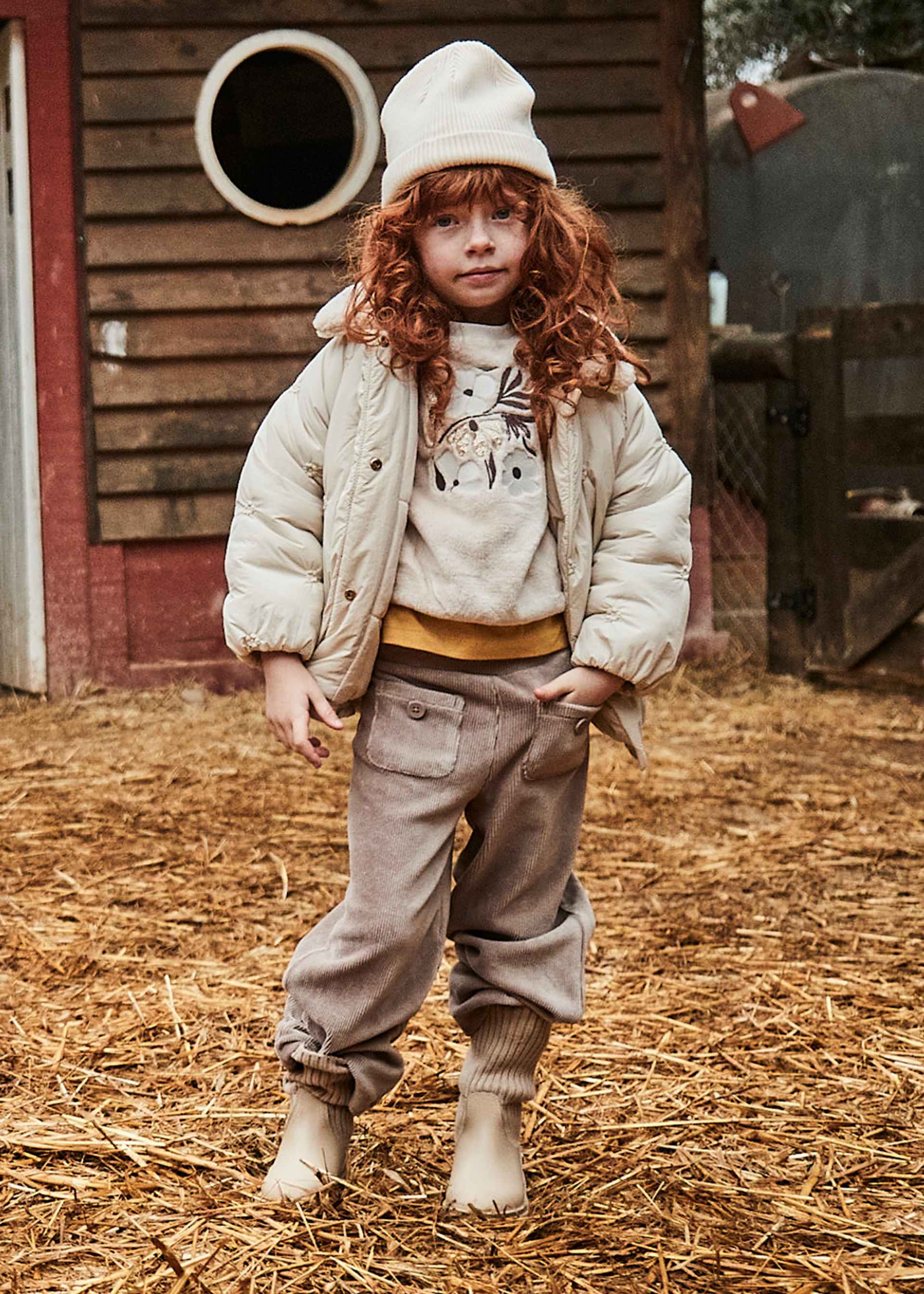 Pantalón punto pana niña