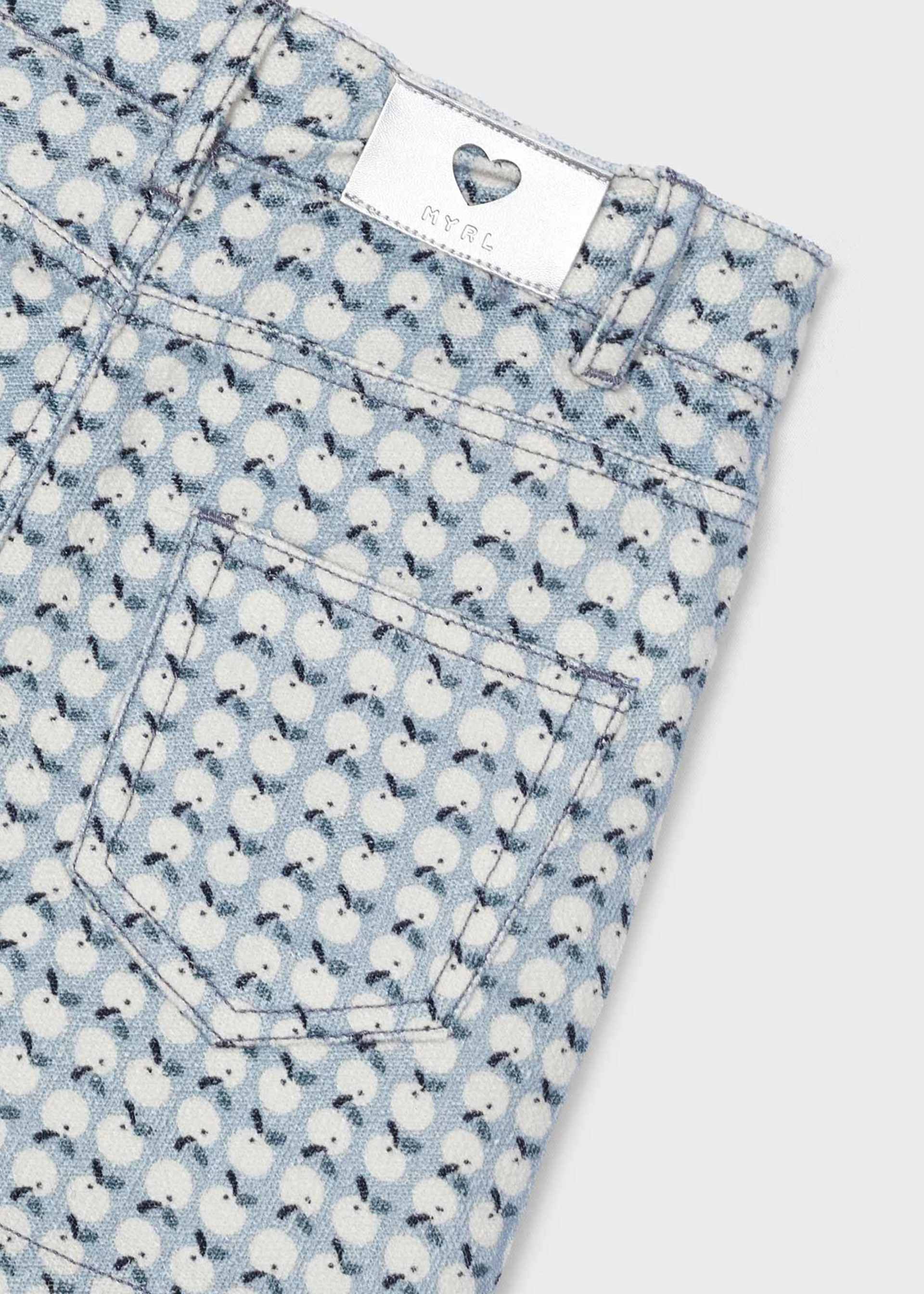 Φούστα σταμπωτή κοτλέ κορίτσι