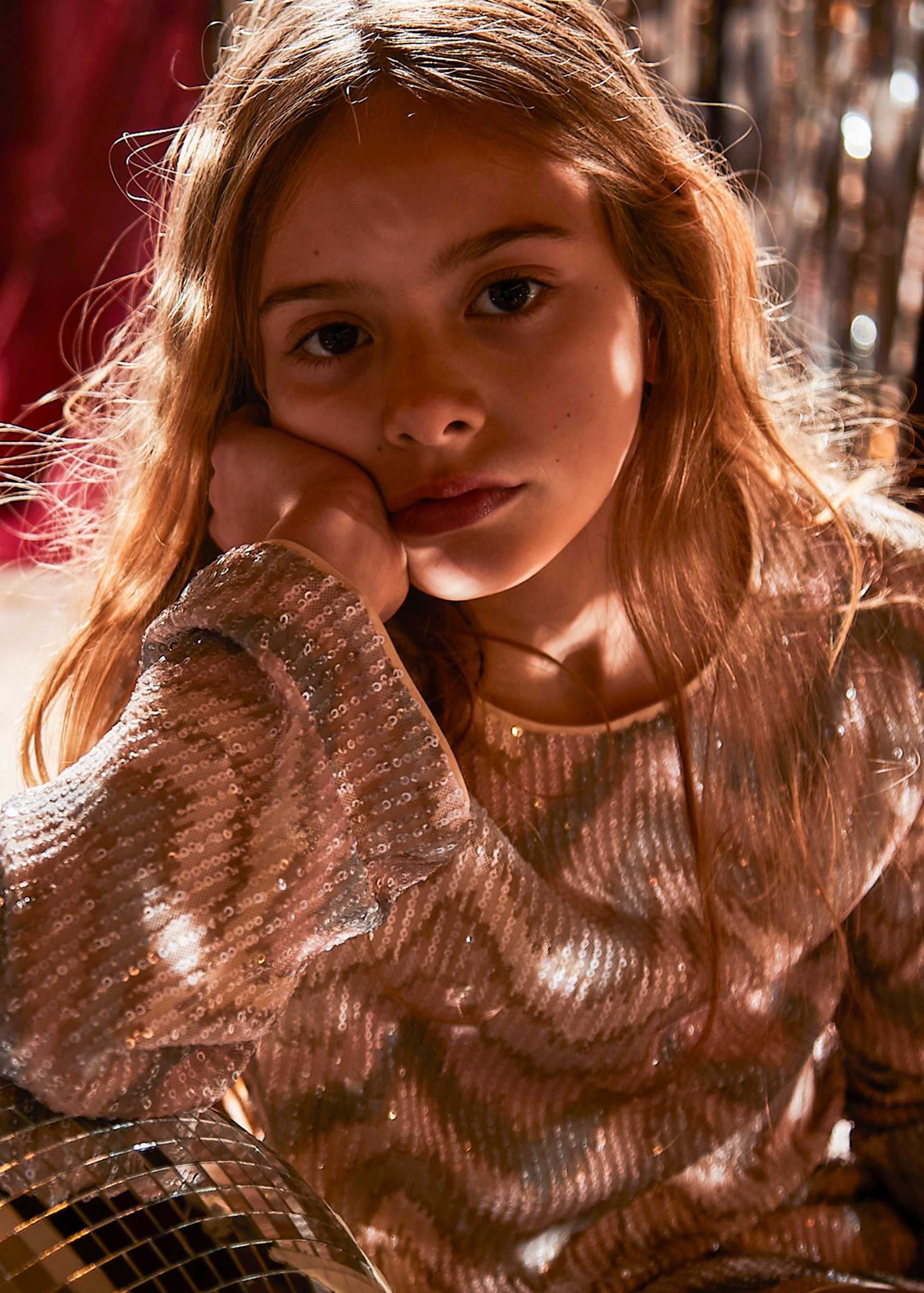 Top à paillettes fille