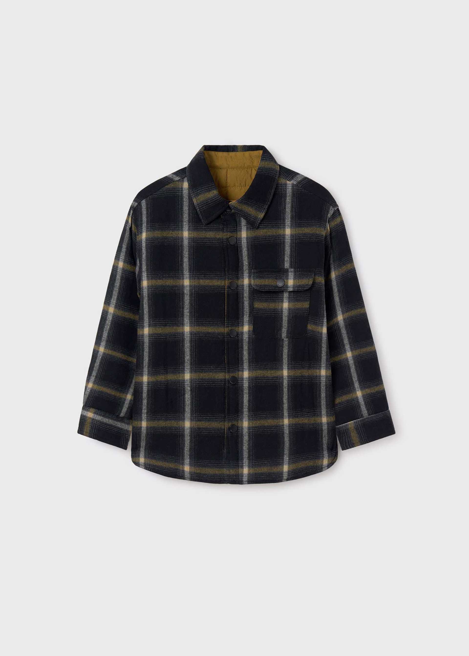 Sobre camisa reversível acolchoado rapaz