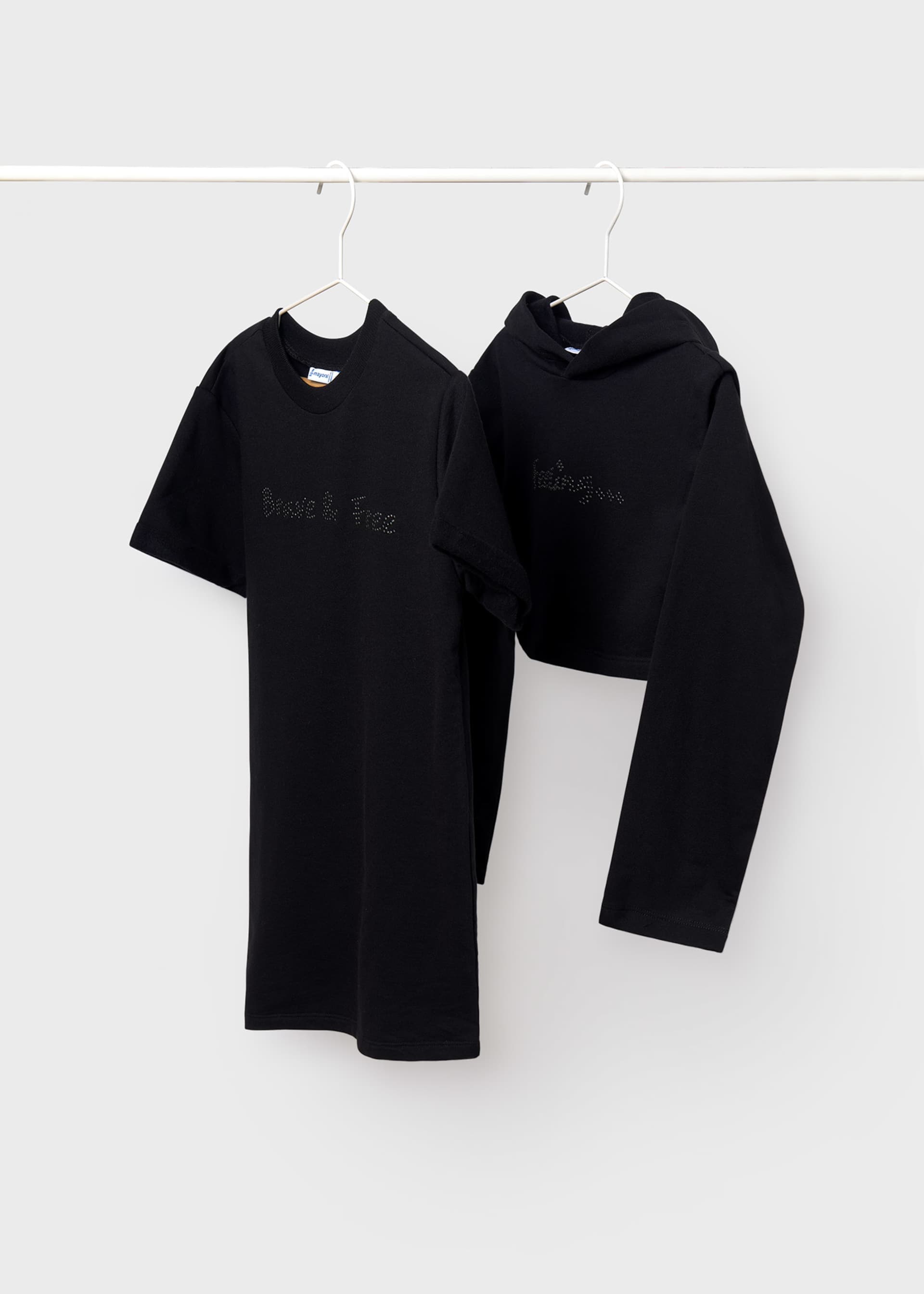 Sukienka sportowa z bluzą z kapturem dla dziewczynki