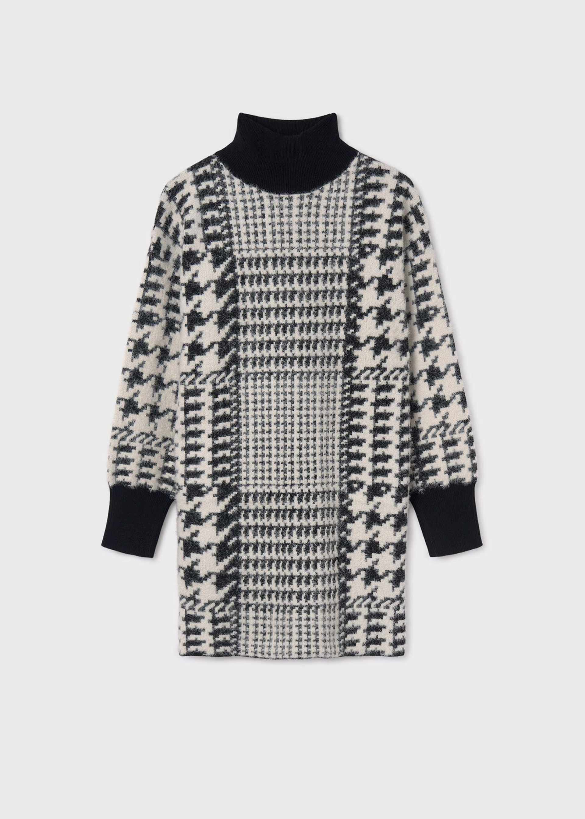 Girl Houndstooth Knit Dress