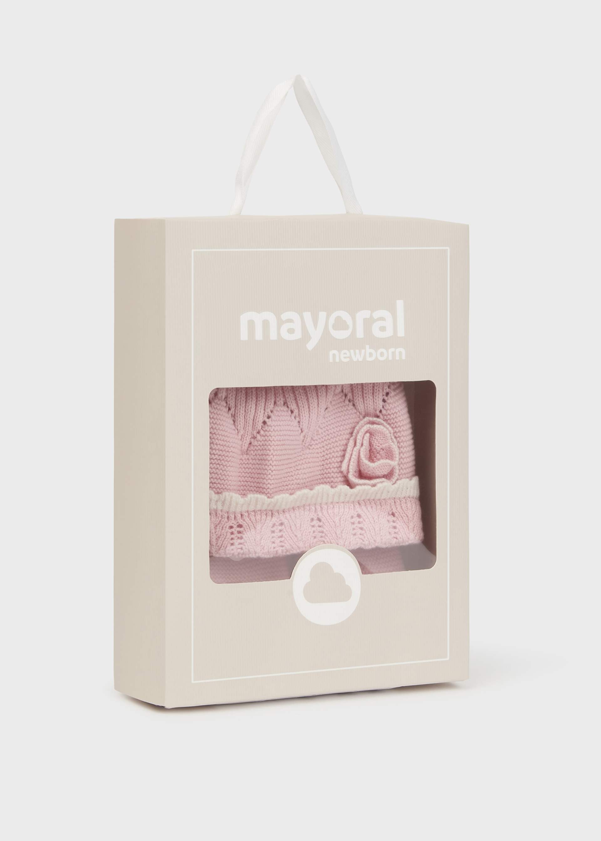 Completo cappello e manopole  neonata