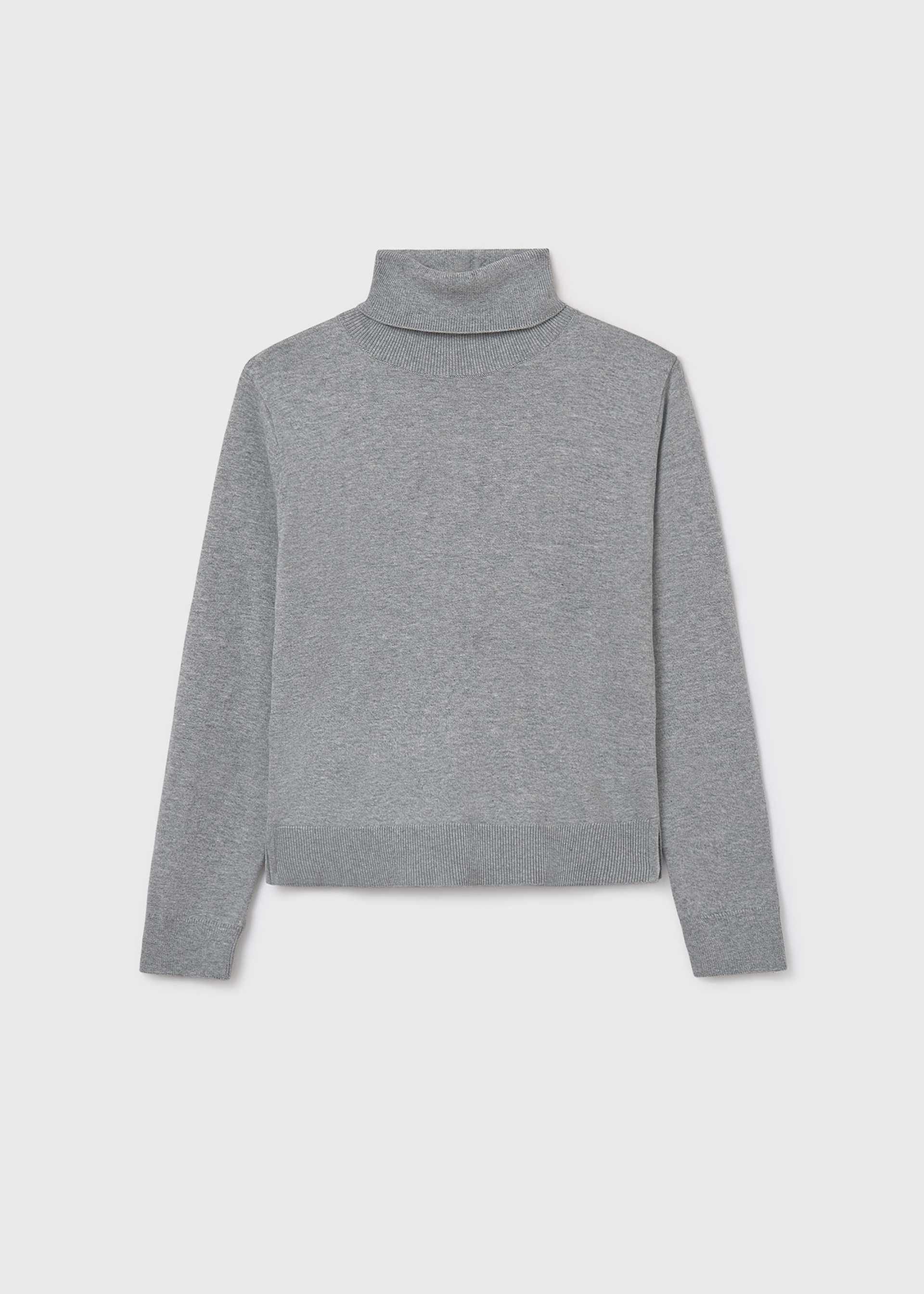 Pull col cheminée basique fille