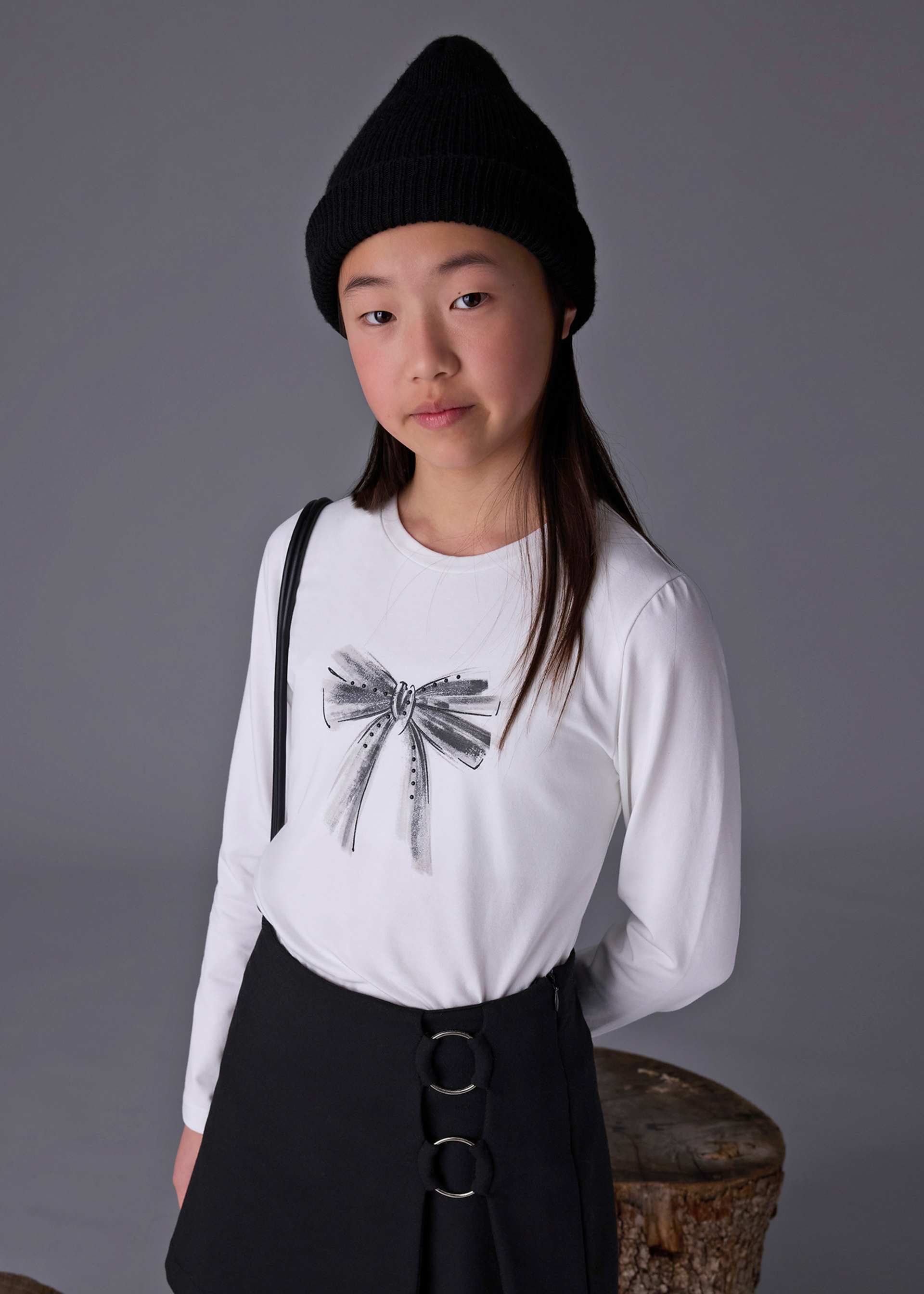 T-shirt basique texte fille