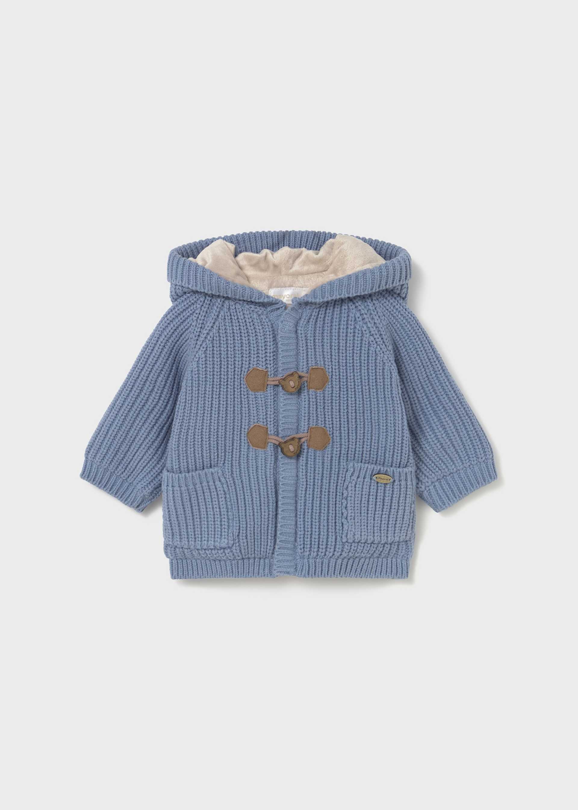 Newborn Boy Lined Knit Cardigan
