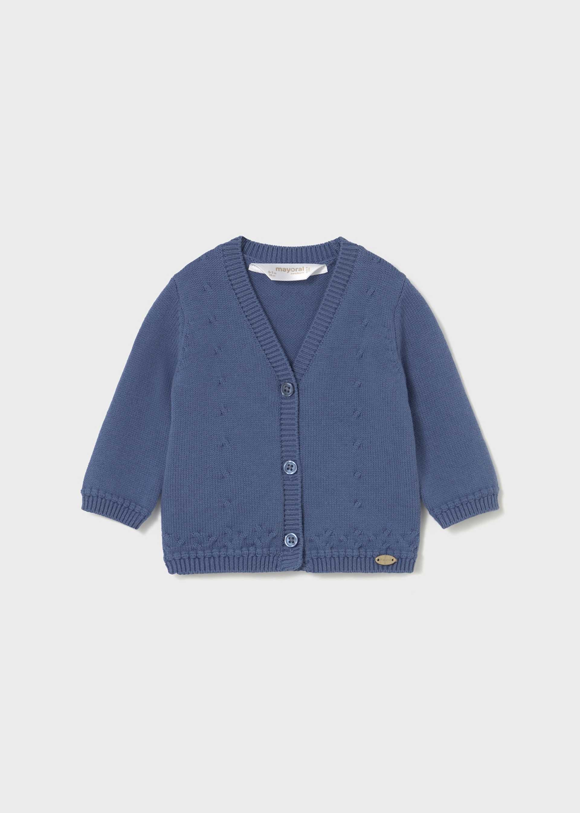 Newborn Boy Soft Knit Cardigan