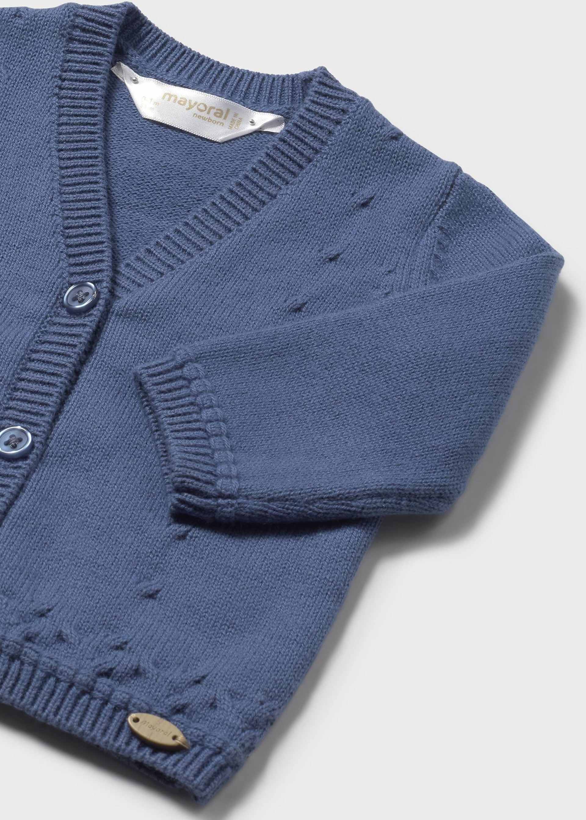 Newborn Boy Soft Knit Cardigan
