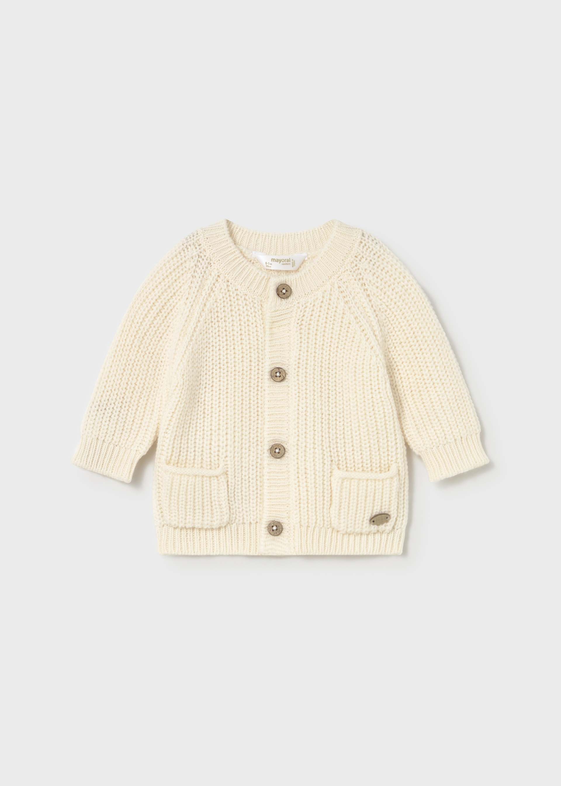 Newborn unisex knitted cardigan