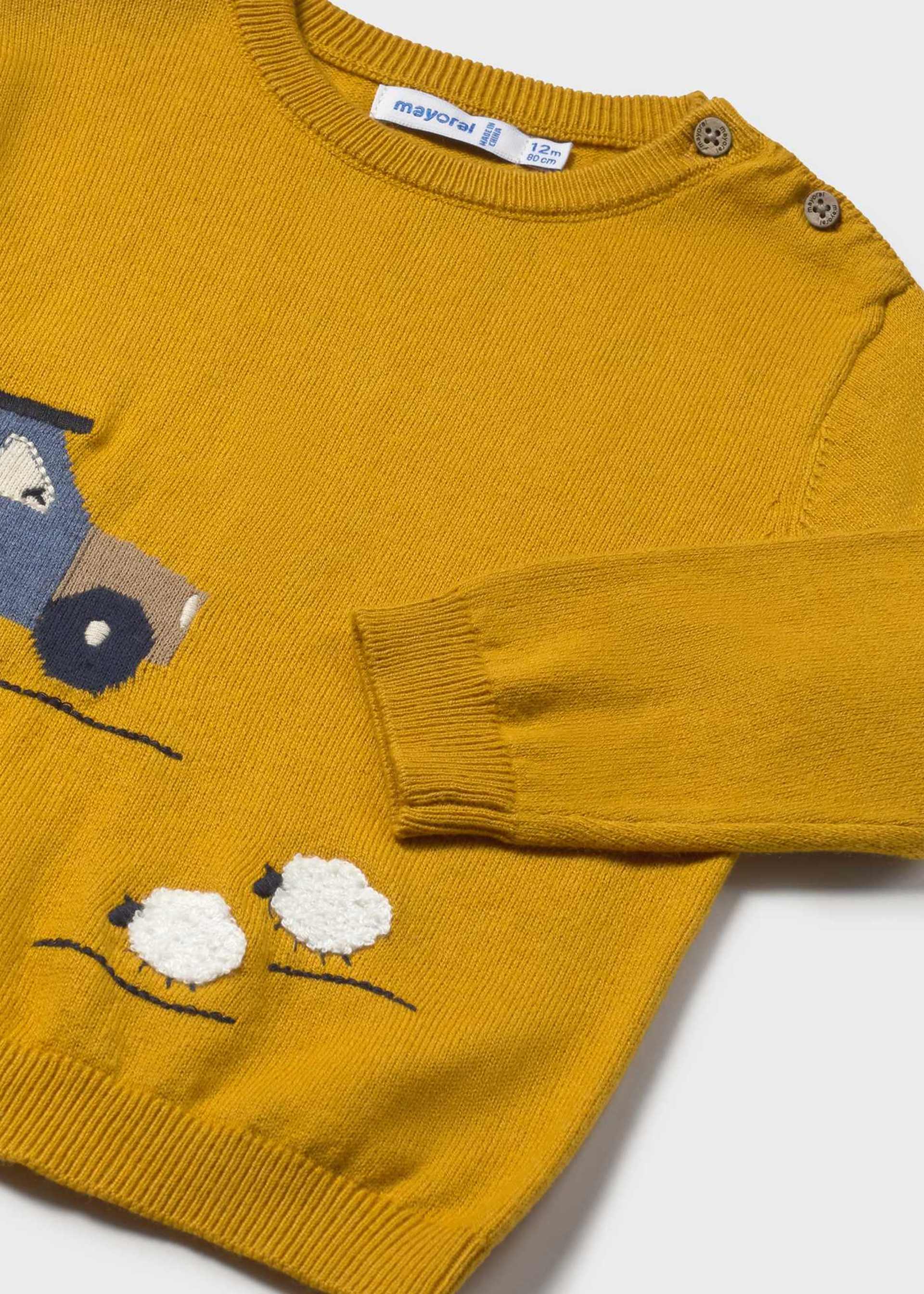 Pullover mit Intarsia Motiv Baby