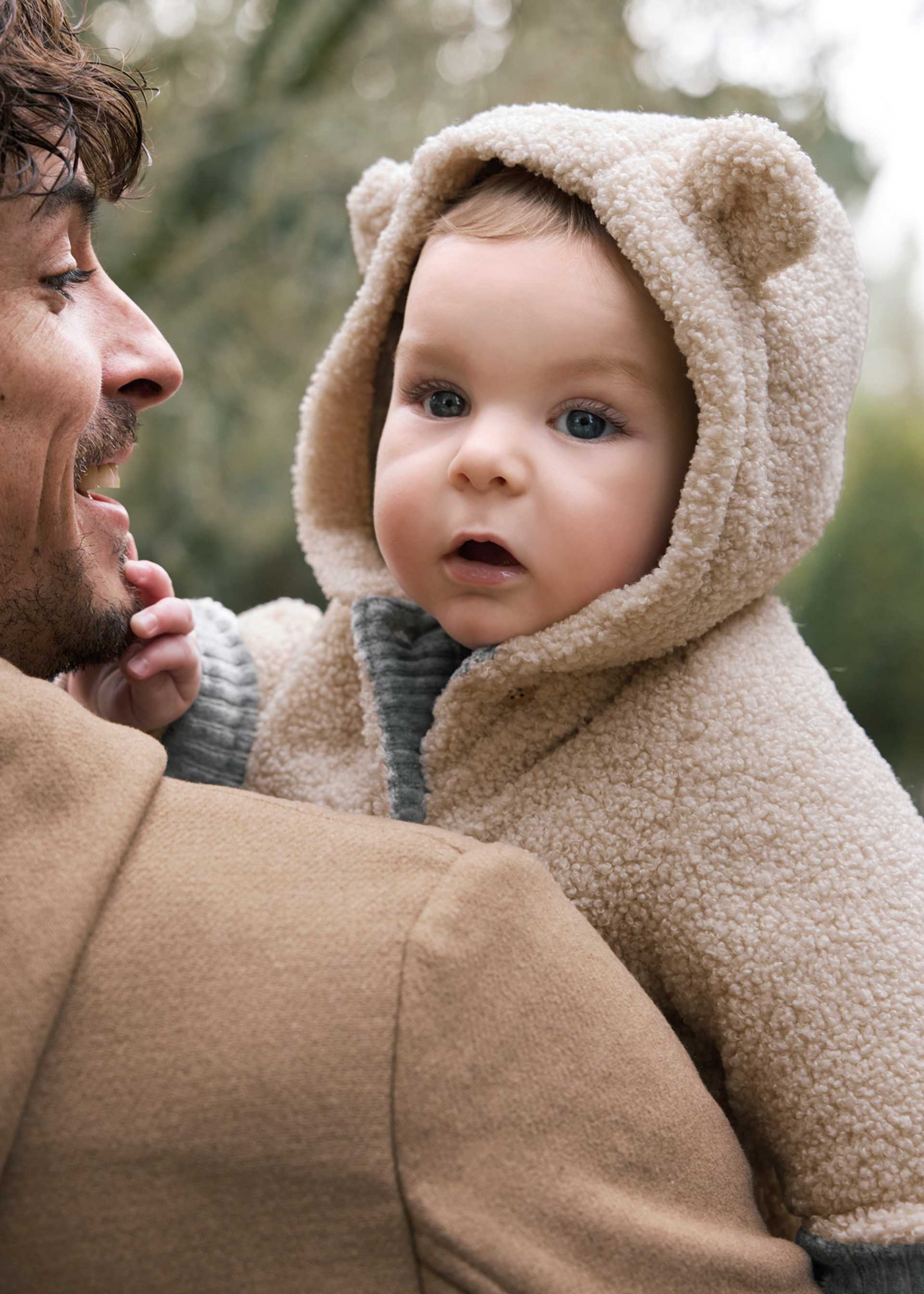 Newborn reversible sheepskin coat