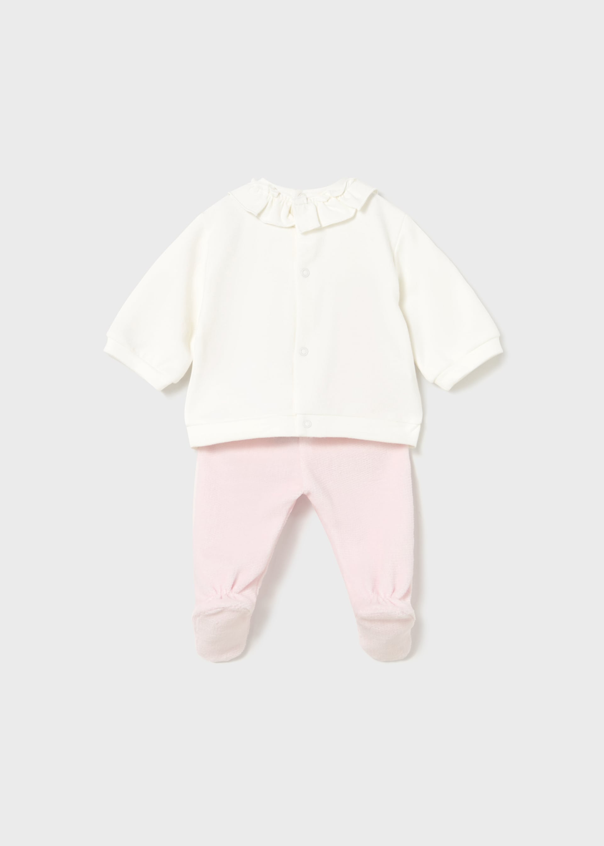 Newborn girl's leggings and sweatshirt set