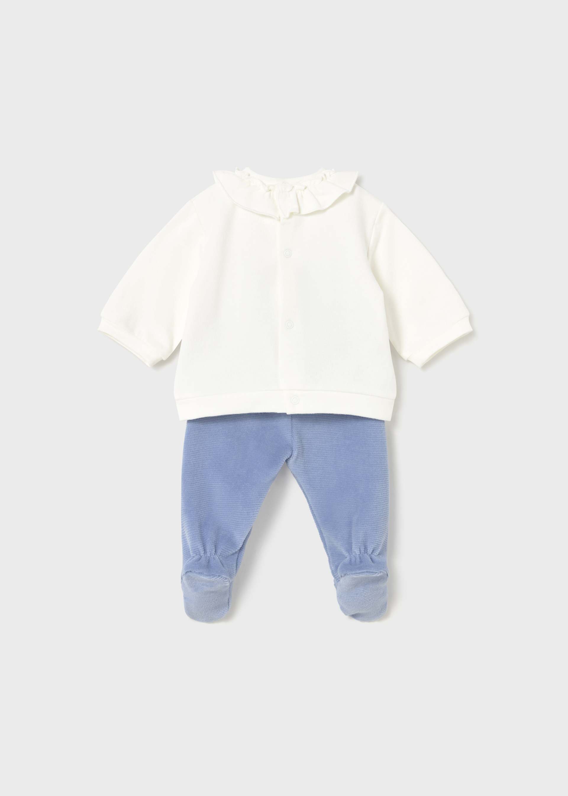 Newborn Girl Pants and Sweatshirt Set