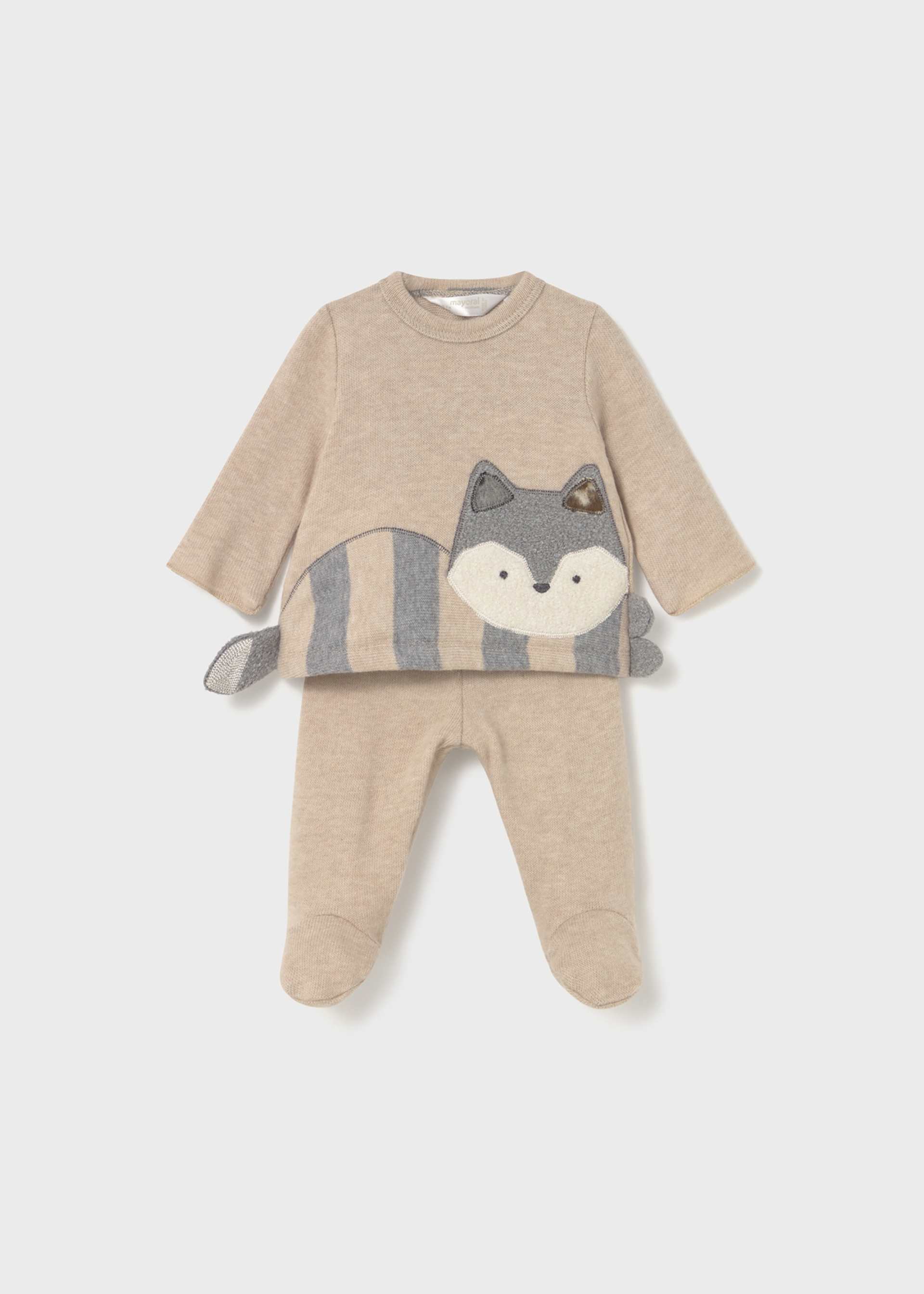 Conjunto polaina y jersey animalito recién nacida