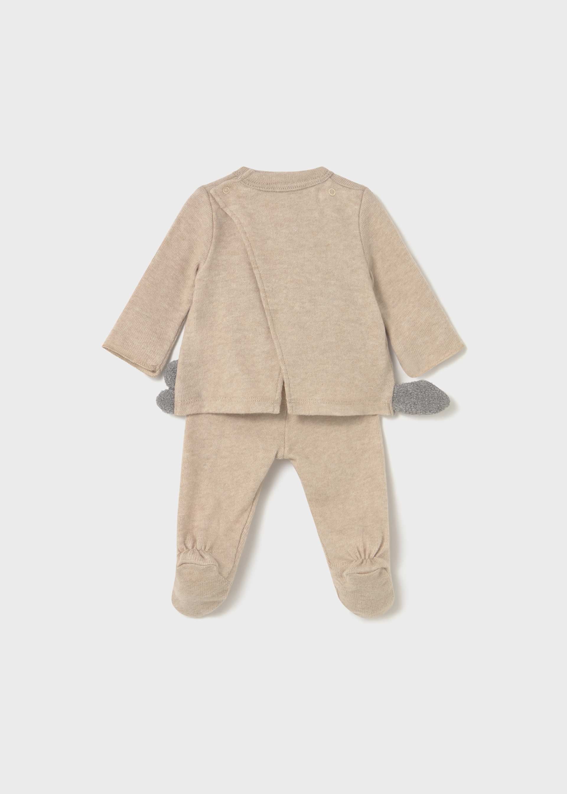 Conjunto polaina y jersey animalito recién nacida