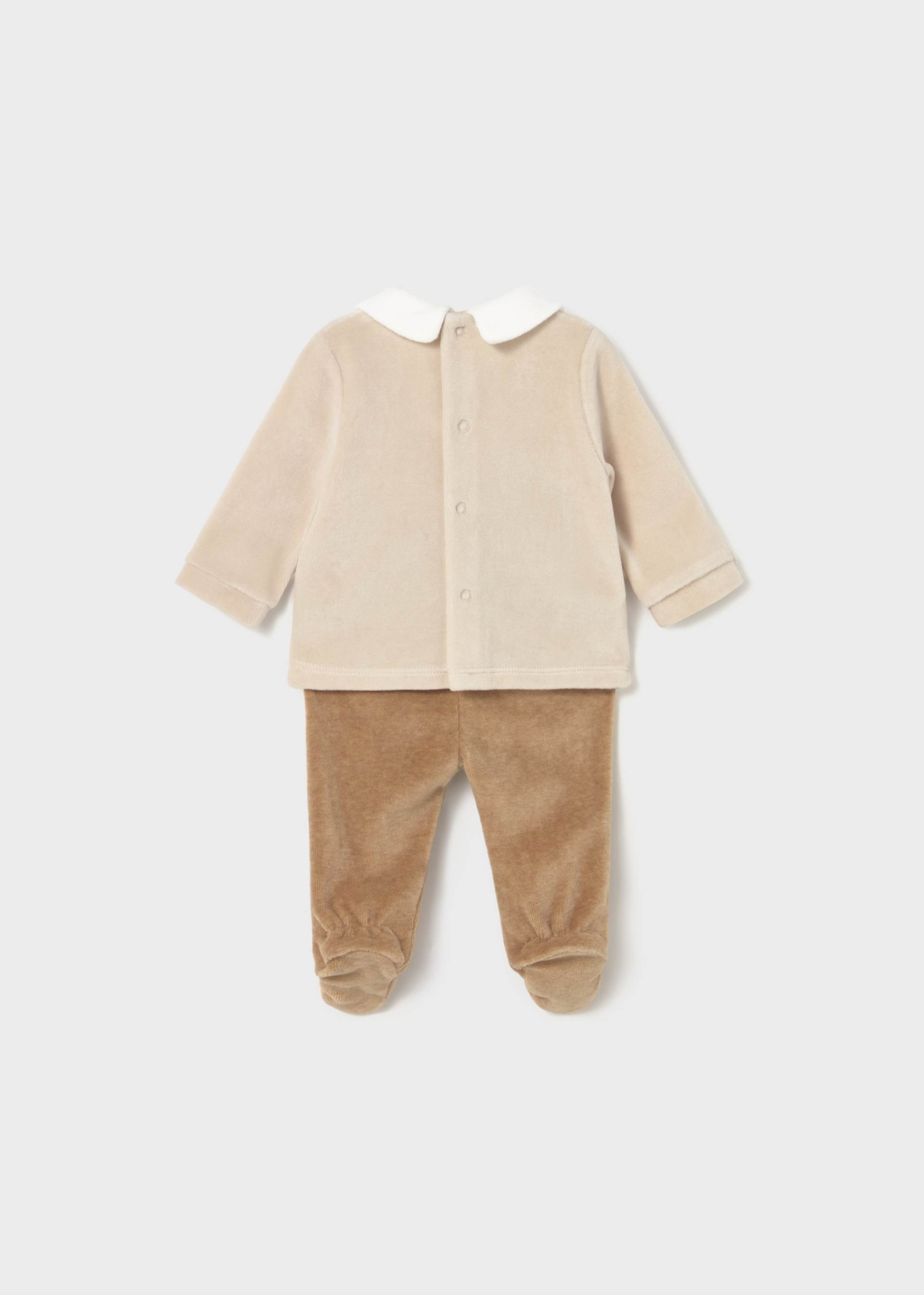 Newborn jumper and footed trouser set